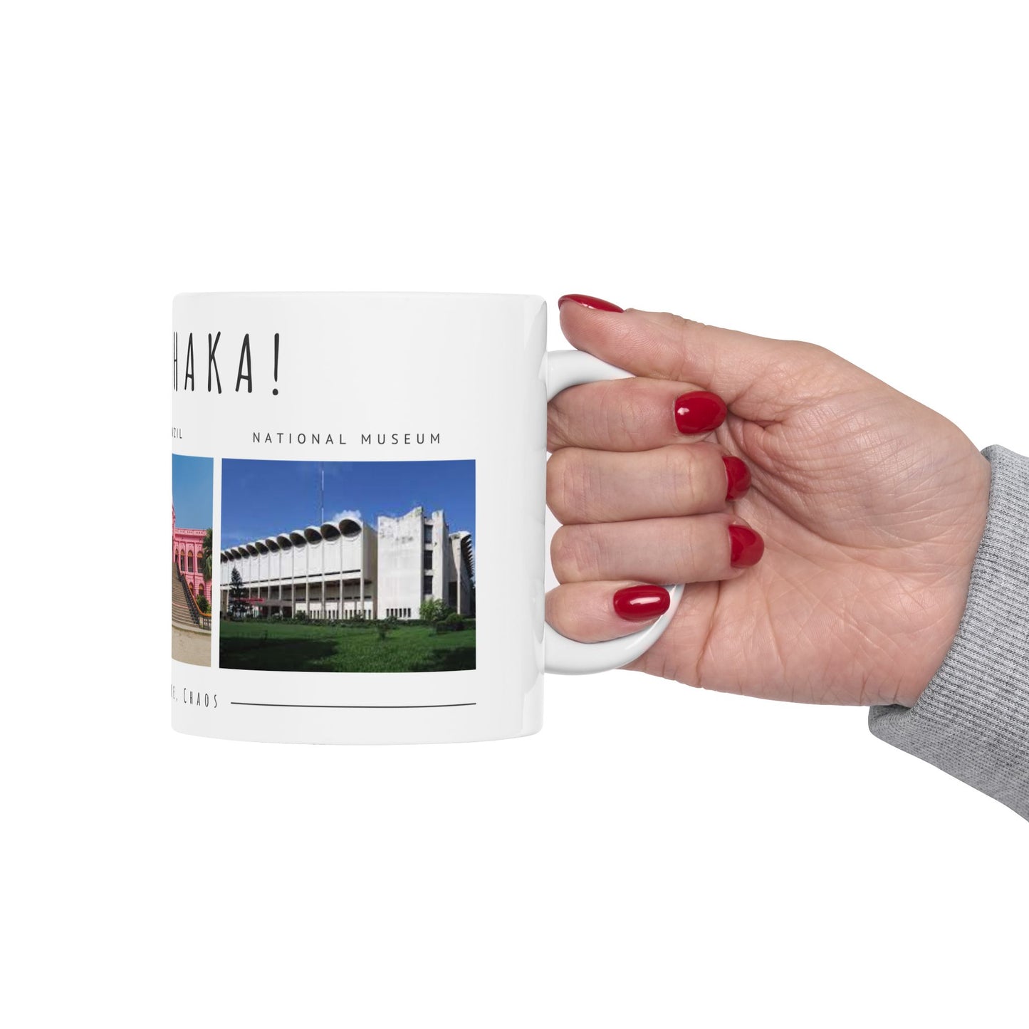 Hello Dhaka! Ceramic Mug – 11oz & 15oz – Perfect Gift for Travel Lovers and Culture Enthusiasts - 12211