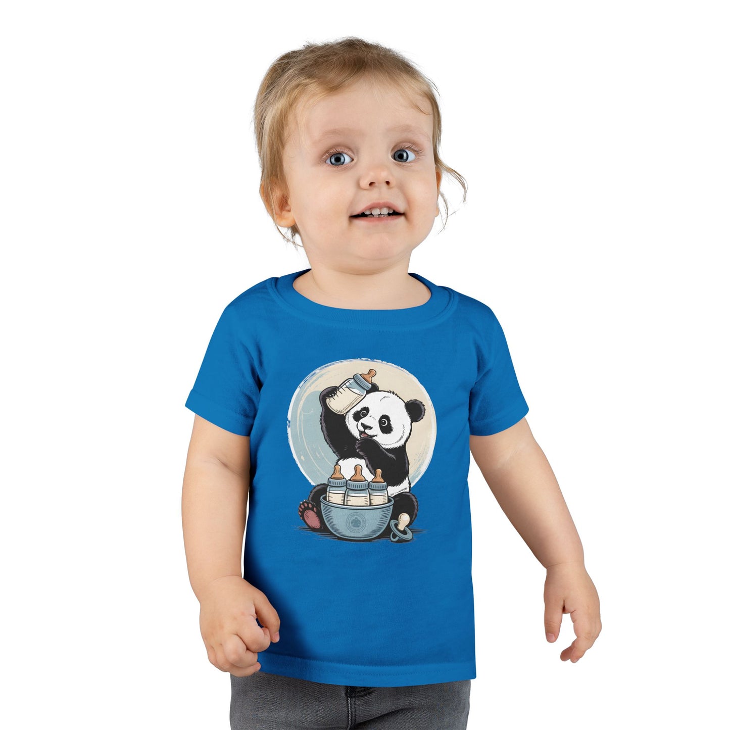 Cute Panda Toddler T-Shirt – Baby Bottle Panda Shirt for Boys & Girls - 14807