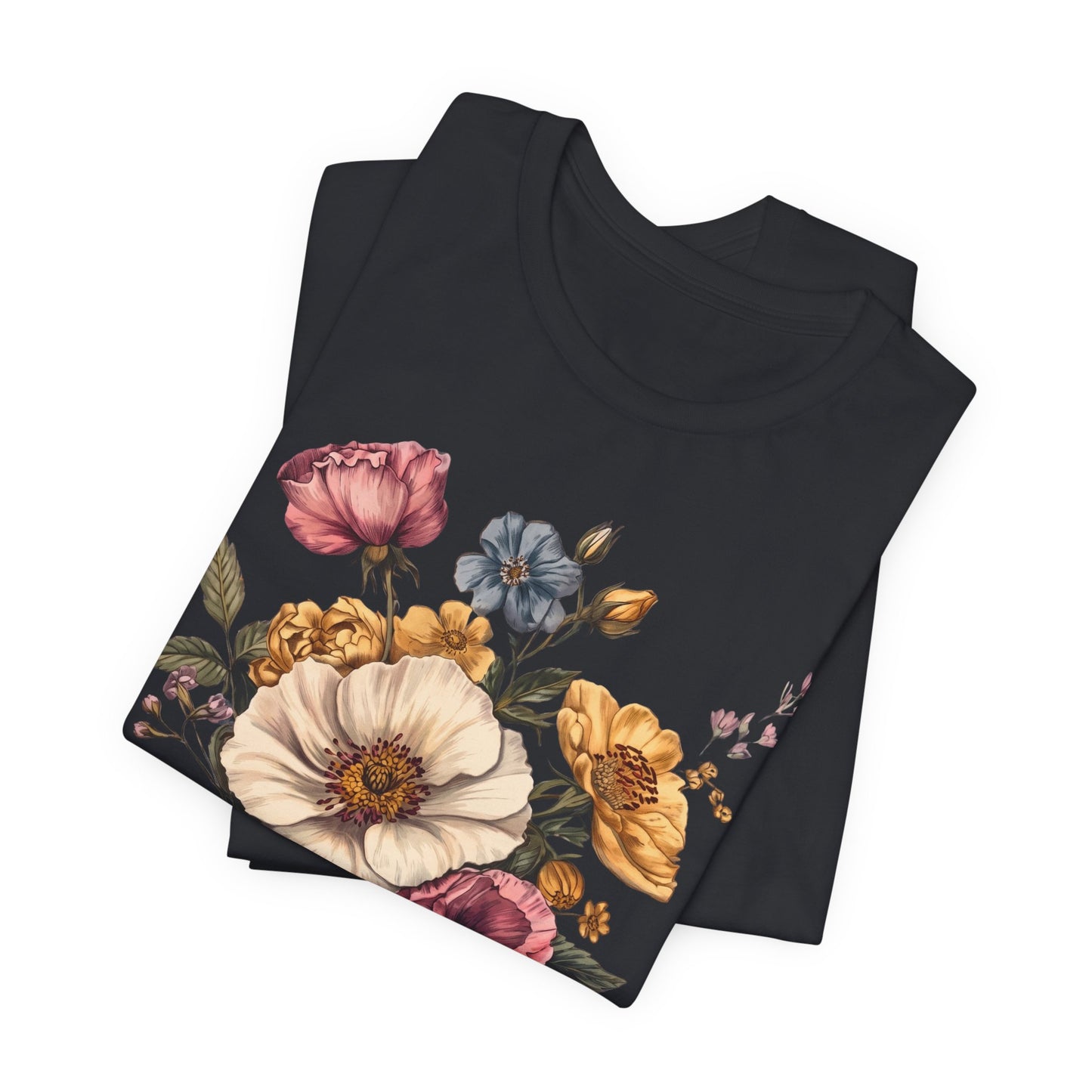 Bloom Where You’re Planted Floral T-Shirt, Vintage Botanical Graphic Tee -  14933