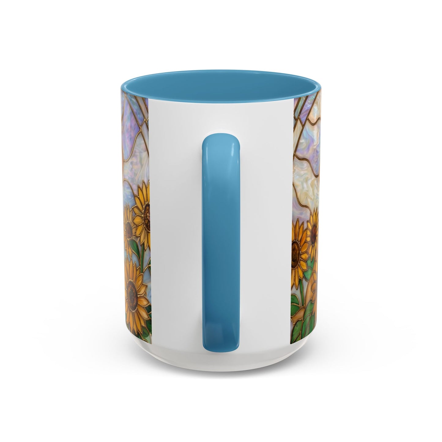 Sunflower Golden Retriever P uppiesAccent Coffee Mug –  Stained Glass Design (11/15 oz) - 14527