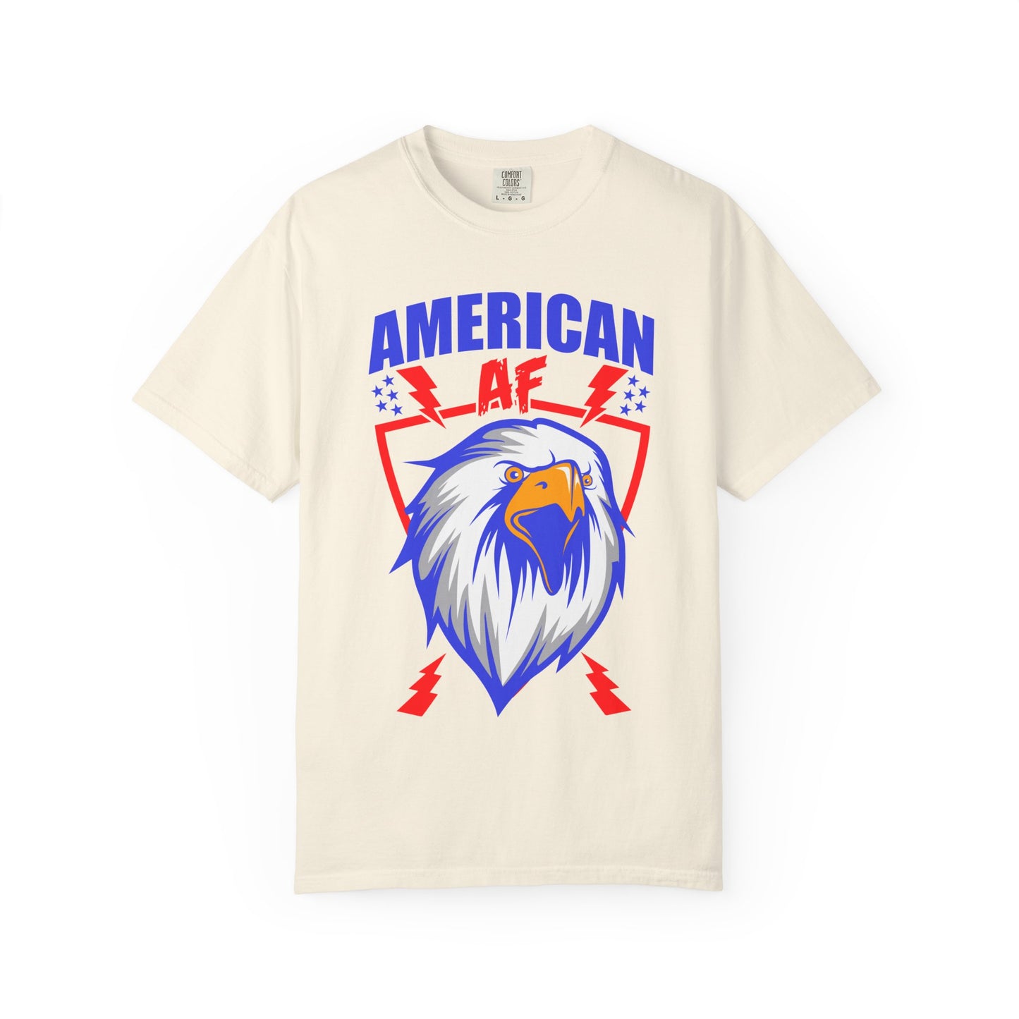 Patriotic Eagle T-Shirt, American AF Graphic Tee, Unisex Tee, 4th of July Shirt, Casual Wear, Gift for Patriots, Summer Style - 13731
