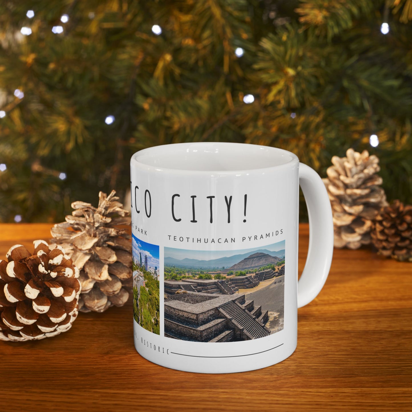 Hello Mexico City Ceramic Mug - 11oz & 15oz - Vibrant, Cultural Design - 12018