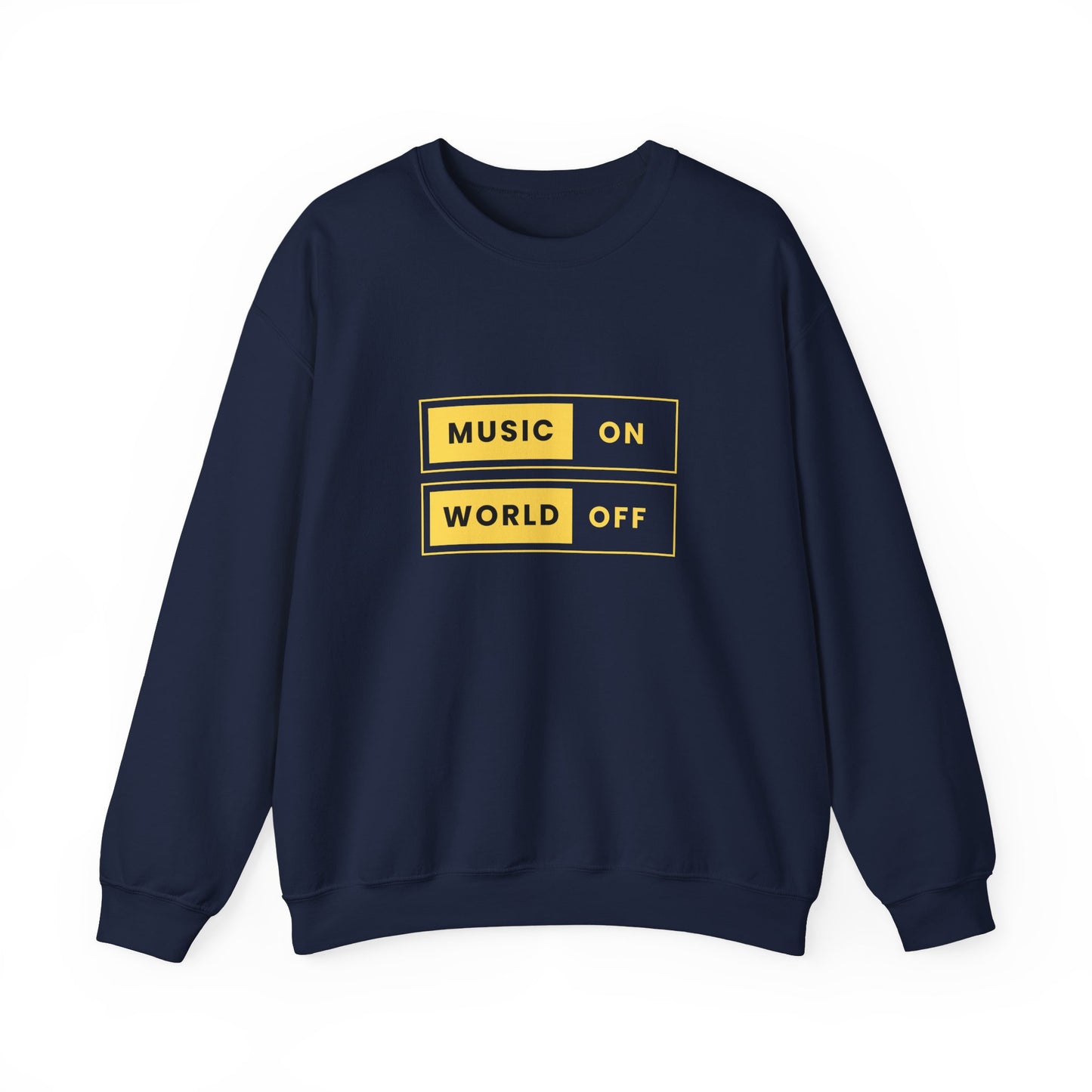 Music On, World Off - Unisex Heavy Blend™ Crewneck Sweatshirt - 10603