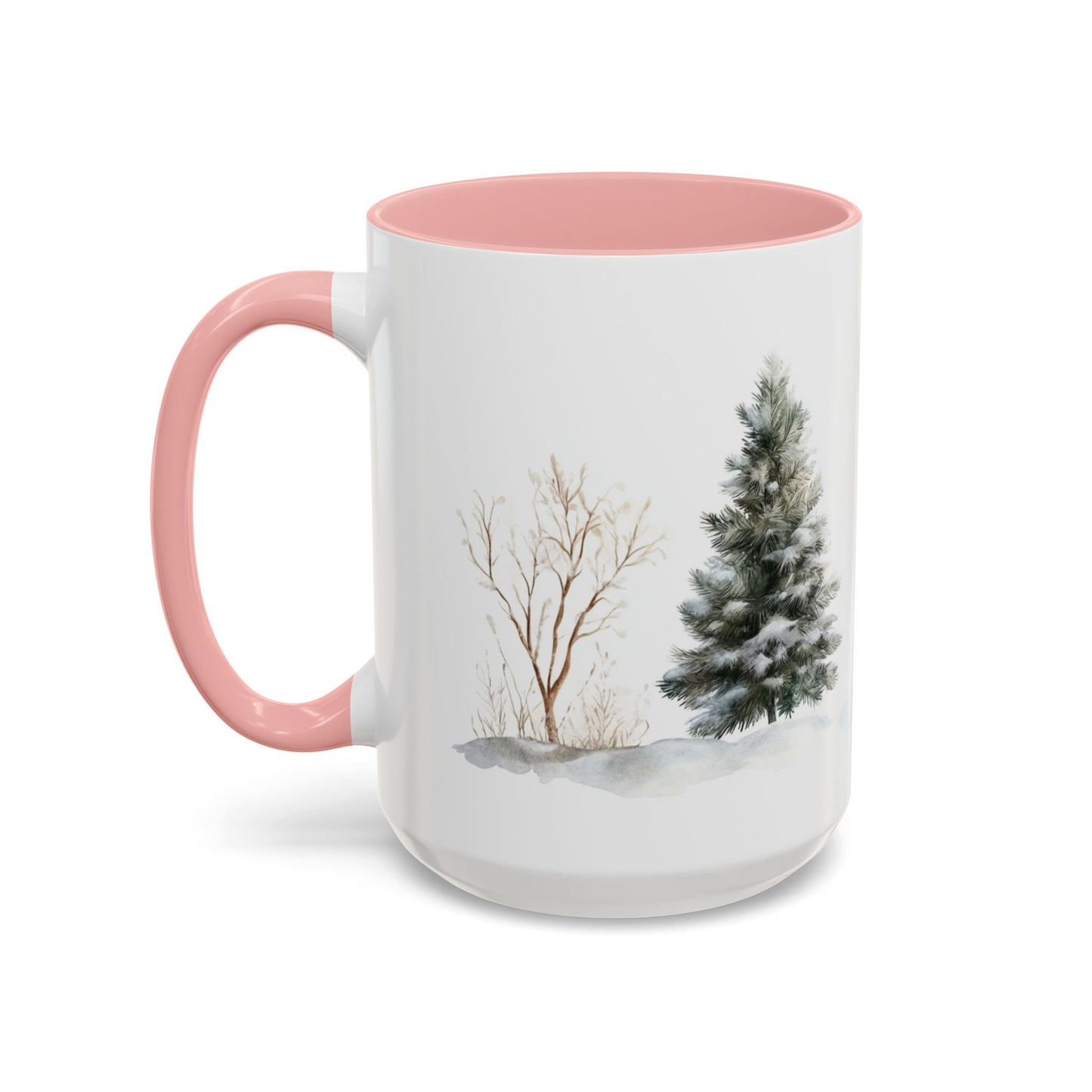 Winter Tree, Snowman & Puppy - Accent Coffee Mug (11, 15oz) - 10404