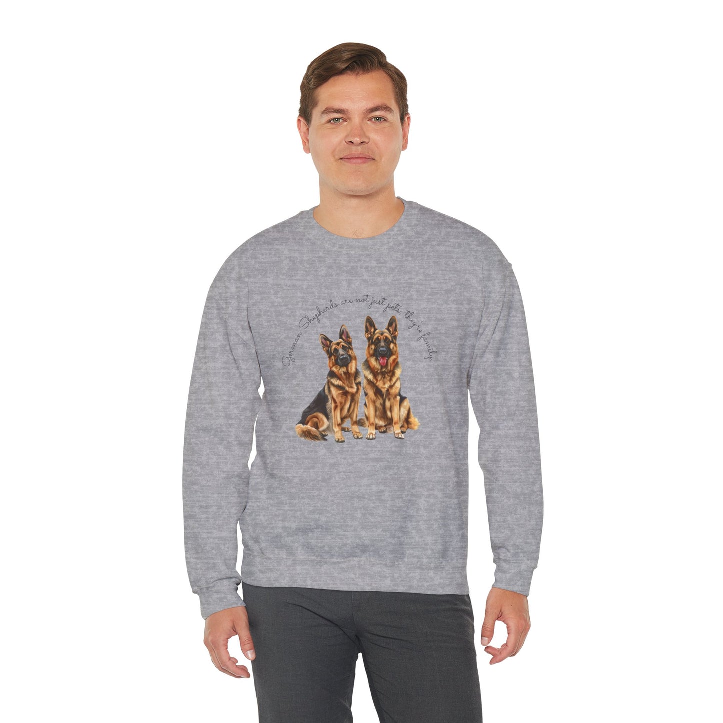 German Shepherds are not just pets; they're family - Unisex Heavy Blend™ Crewneck Sweatshirt