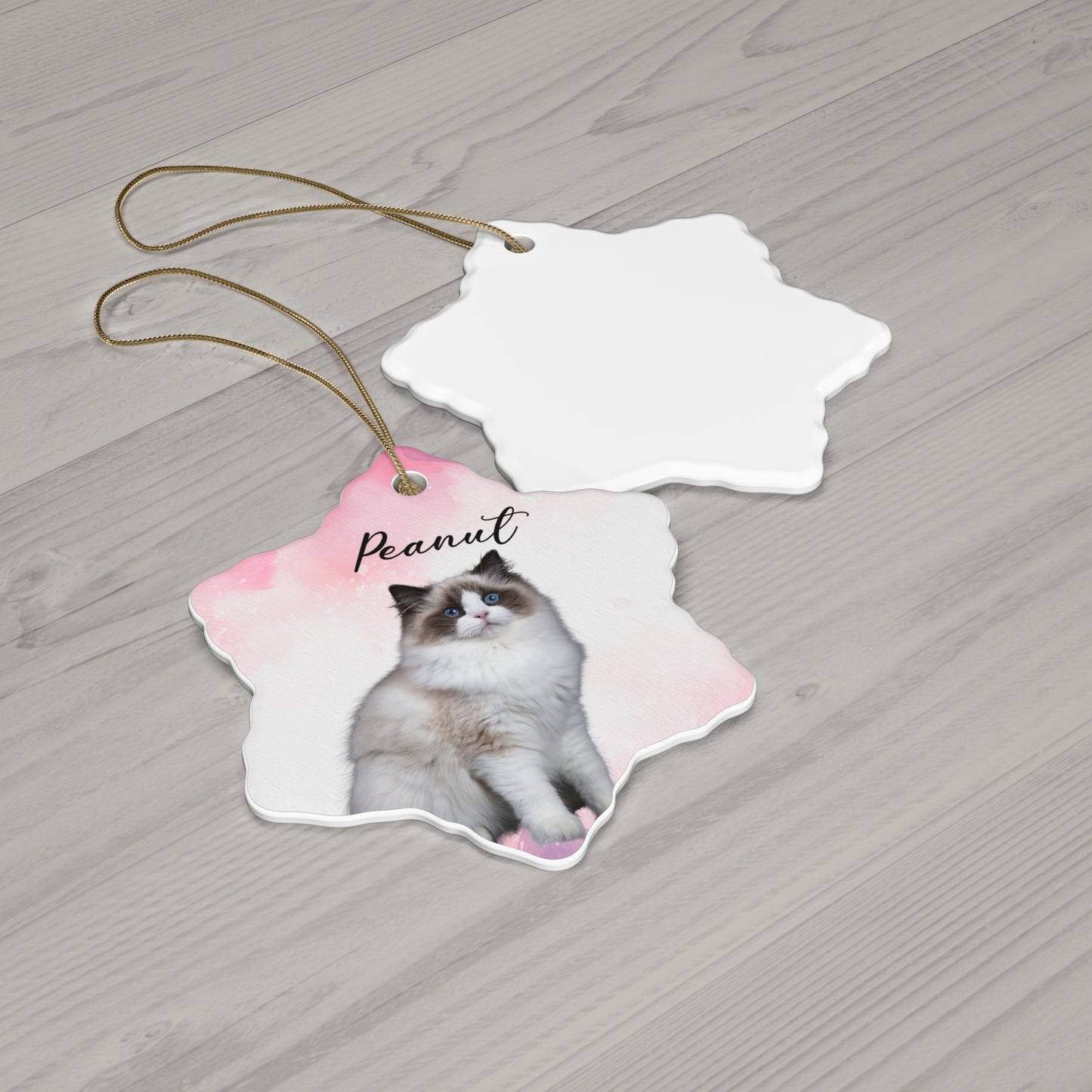 Your Cat, Customizable - Ceramic Ornament, 4 Shapes - 10038