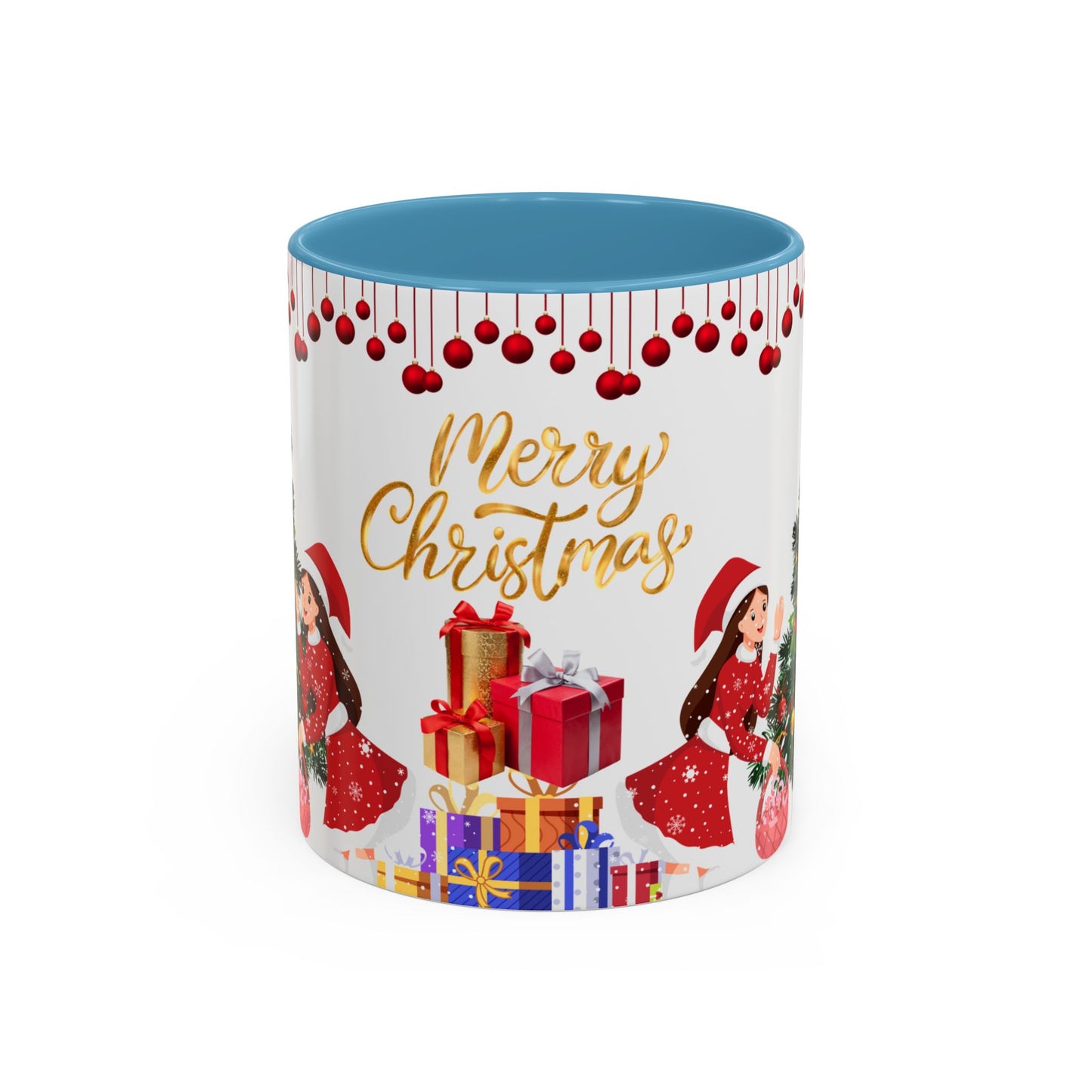 Merry Christmas - Accent Coffee Mug (11, 15oz)