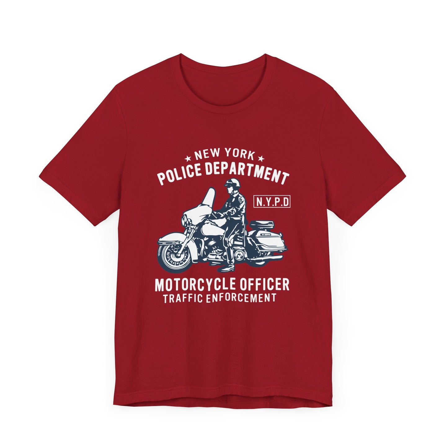 NY Police Department, Motorcycle Officer - Unisex Jersey Short Sleeve Tee