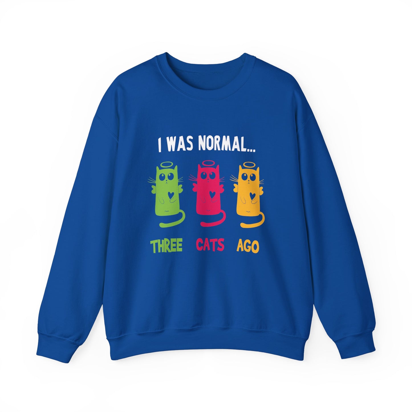 I Was Normal Three Cats Ago - Unisex Heavy Blend™ Crewneck Sweatshirt