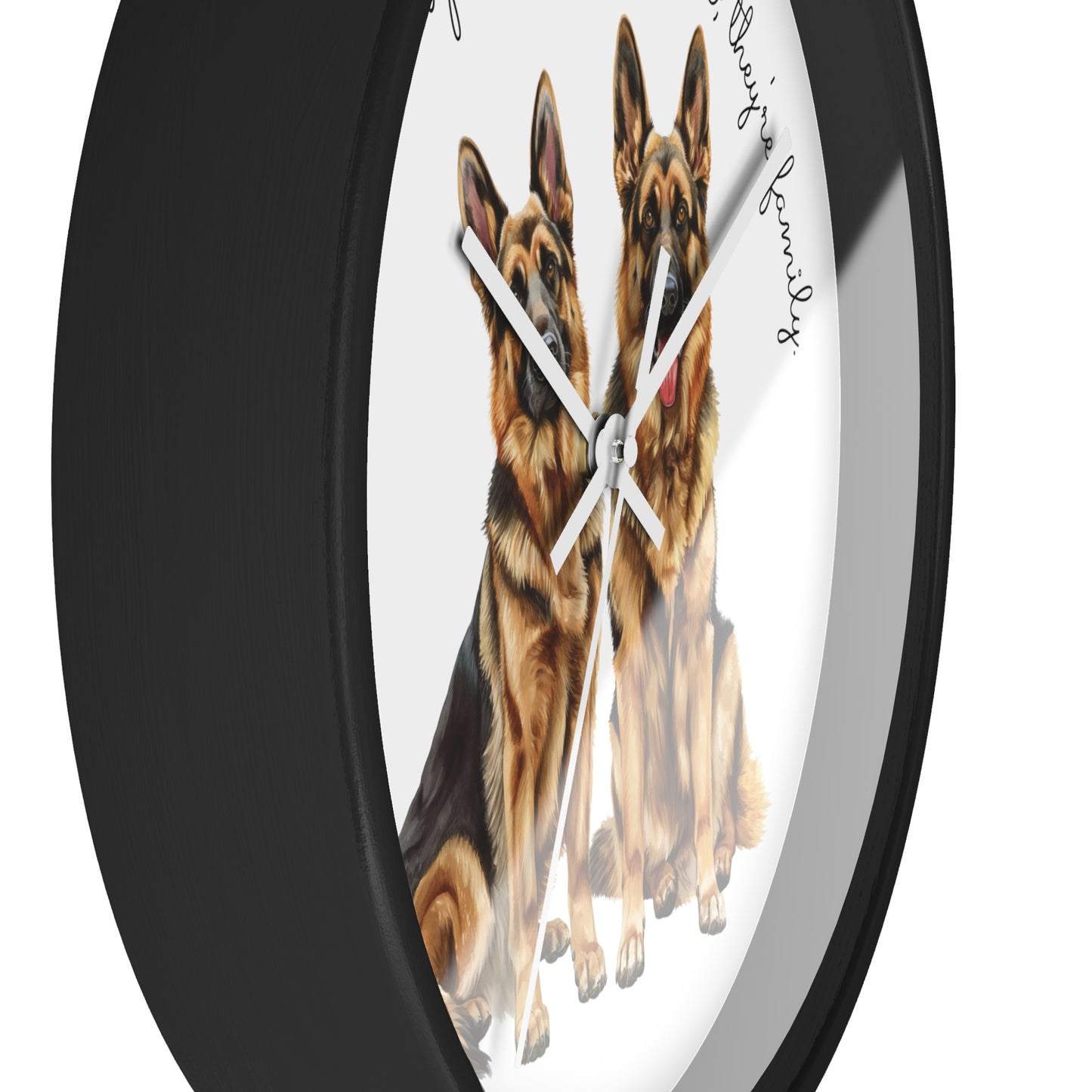 German Shepherds are not just pets; they're family - Wall Clock