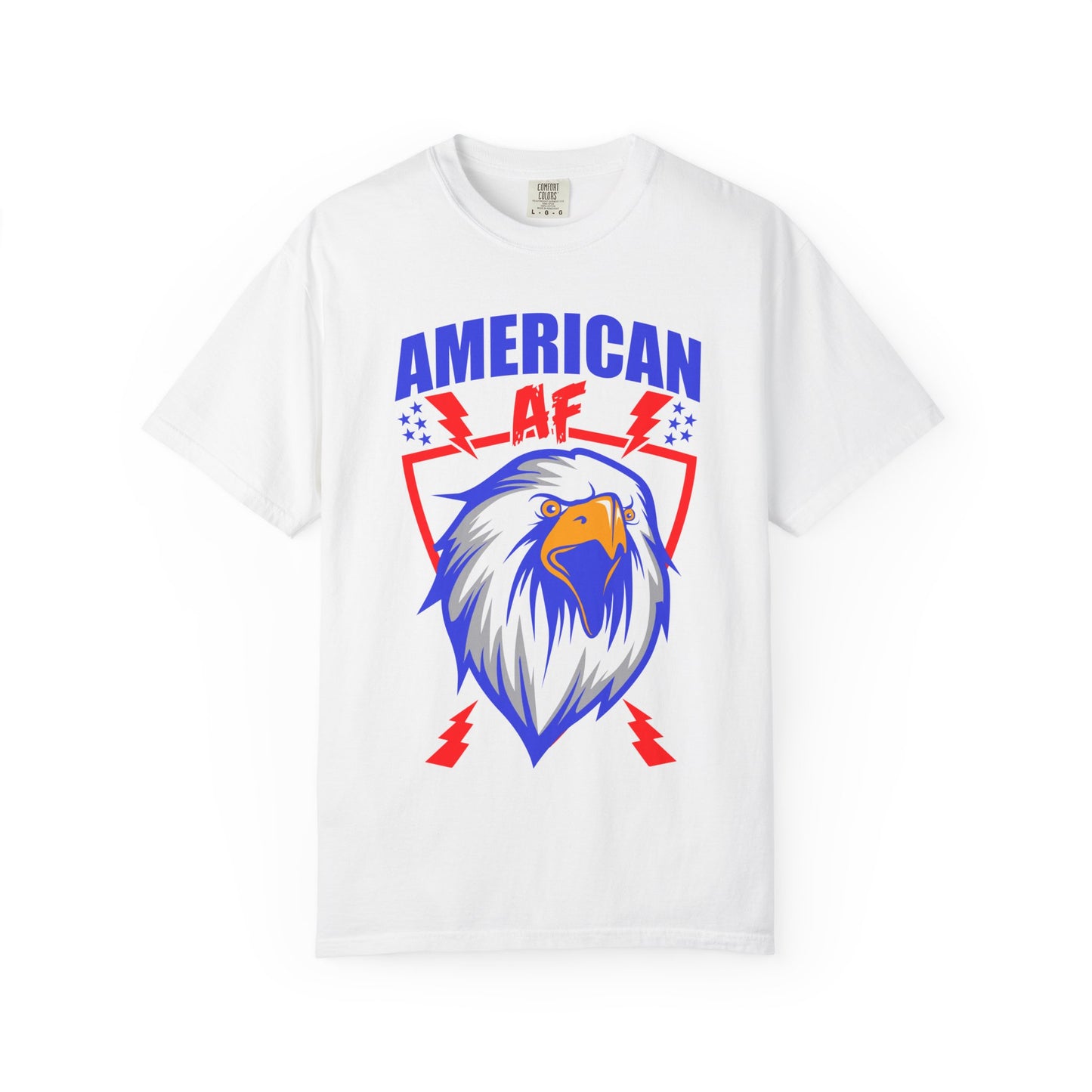 Patriotic Eagle T-Shirt, American AF Graphic Tee, Unisex Tee, 4th of July Shirt, Casual Wear, Gift for Patriots, Summer Style - 13731