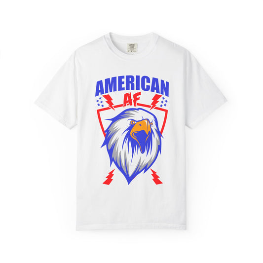 Patriotic Eagle T-Shirt, American AF Graphic Tee, Unisex Tee, 4th of July Shirt, Casual Wear, Gift for Patriots, Summer Style - 13731