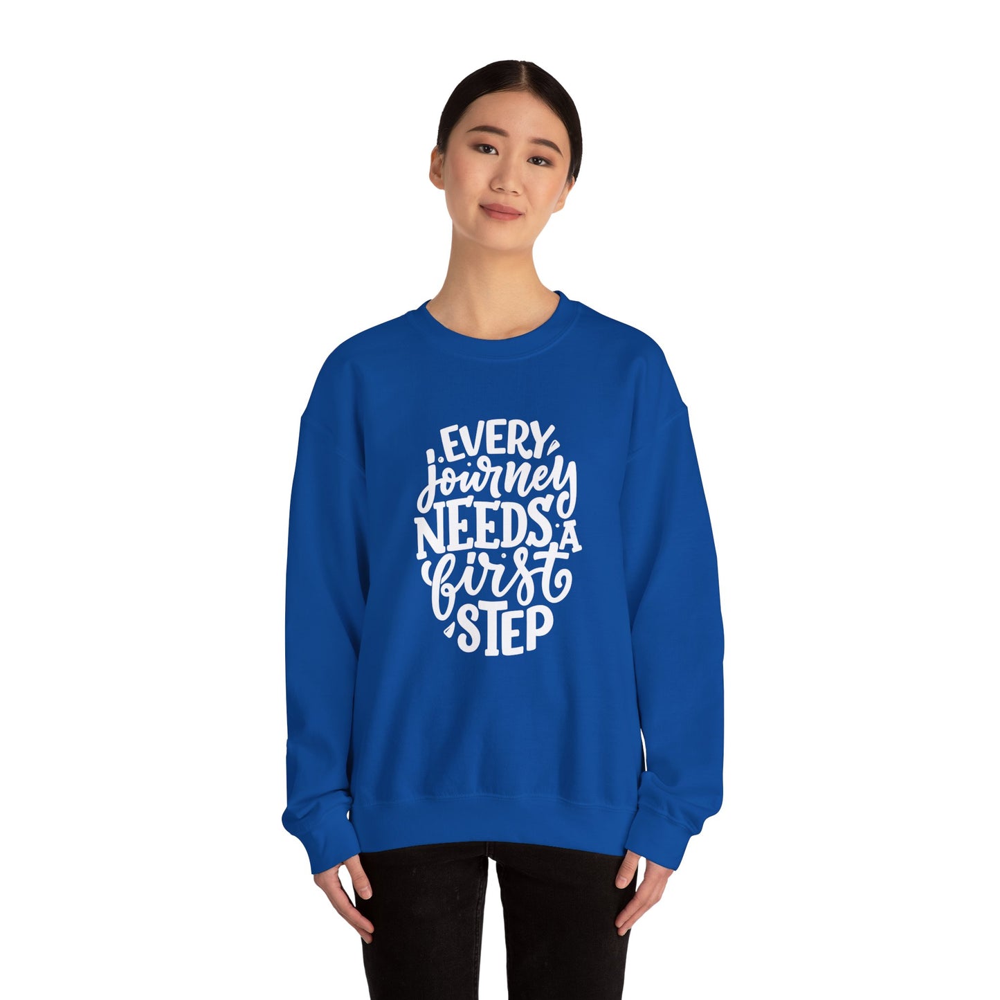 Every Journey Needs A First Step - Unisex Heavy Blend™ Crewneck Sweatshirt
