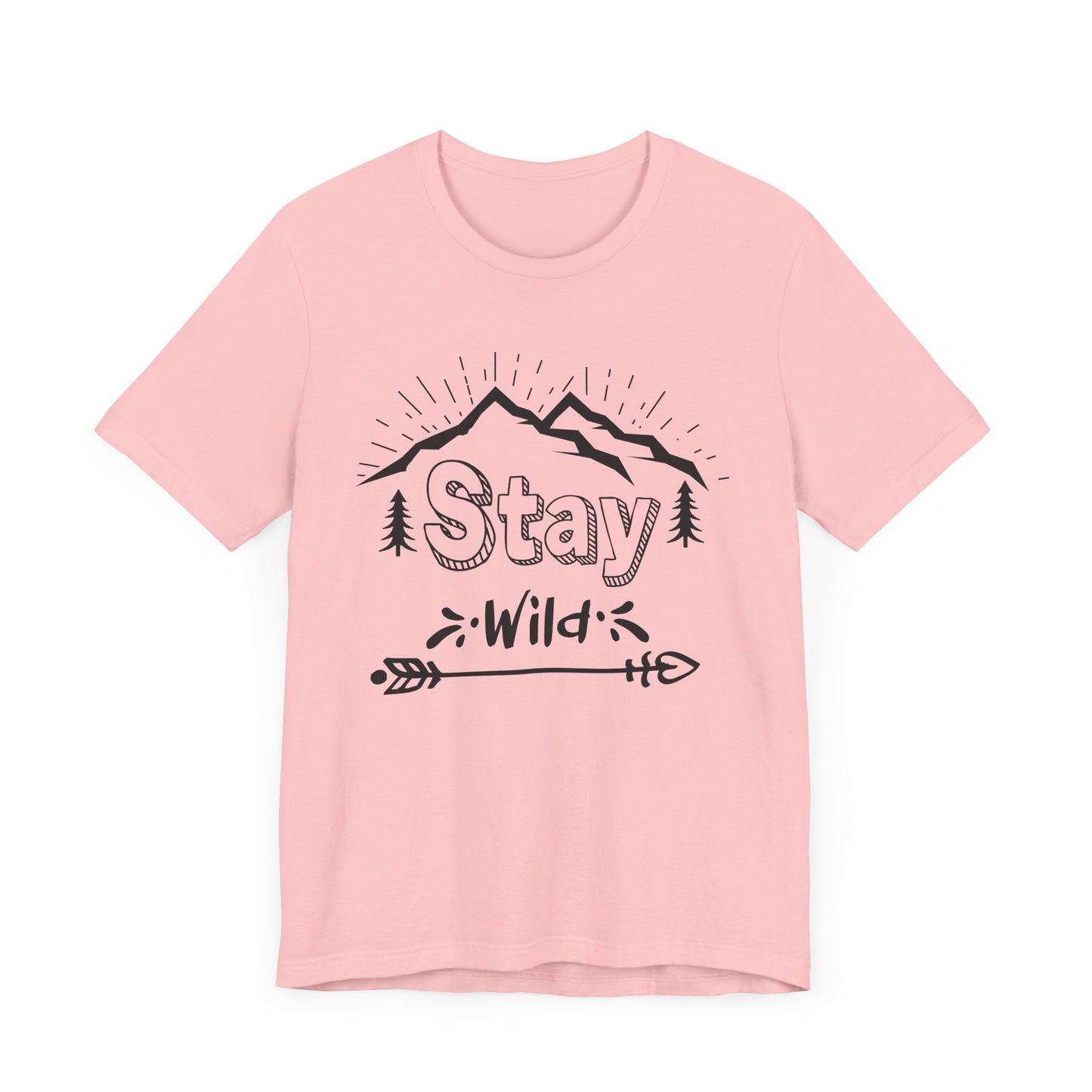 Camping: Stay Wild - Unisex Jersey Short Sleeve Tee - 12589