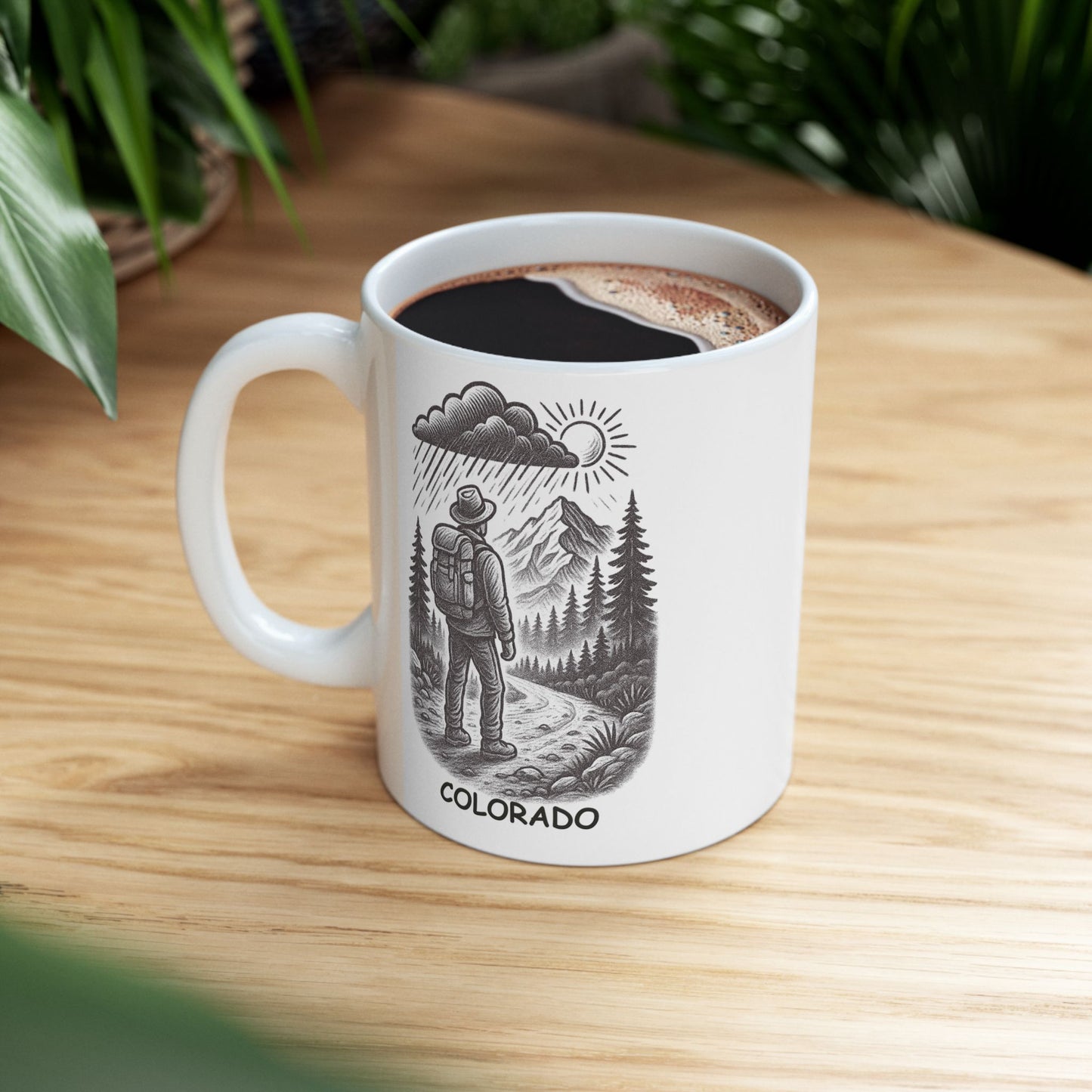 "In Colorado, we don’t follow the weather forecast, we just live it." Ceramic Mug - 13468