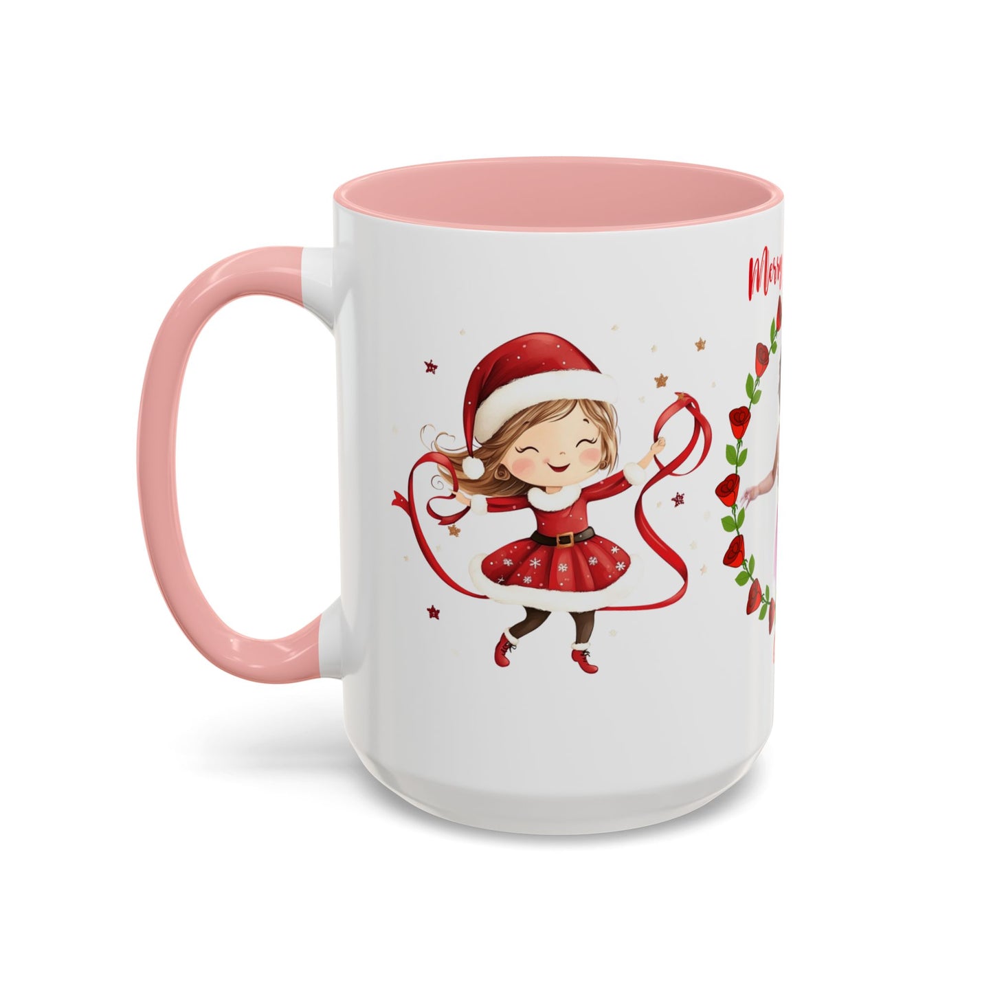 Olivia, Merry Christmas, For Girls, Customizable - Accent Coffee Mug (11, 15oz) - 10149