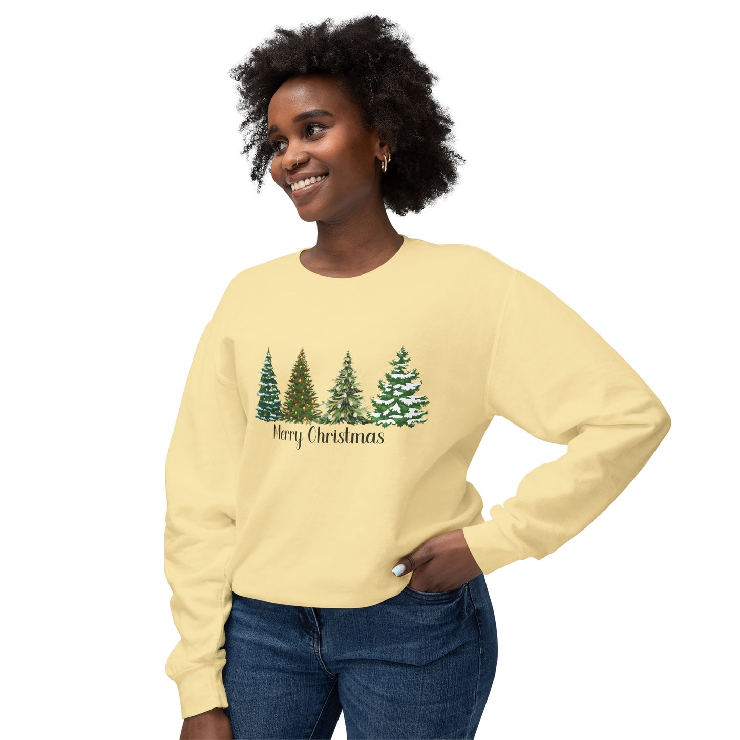 Winter Trees - Unisex Lightweight Crewneck Sweatshirt - 10238