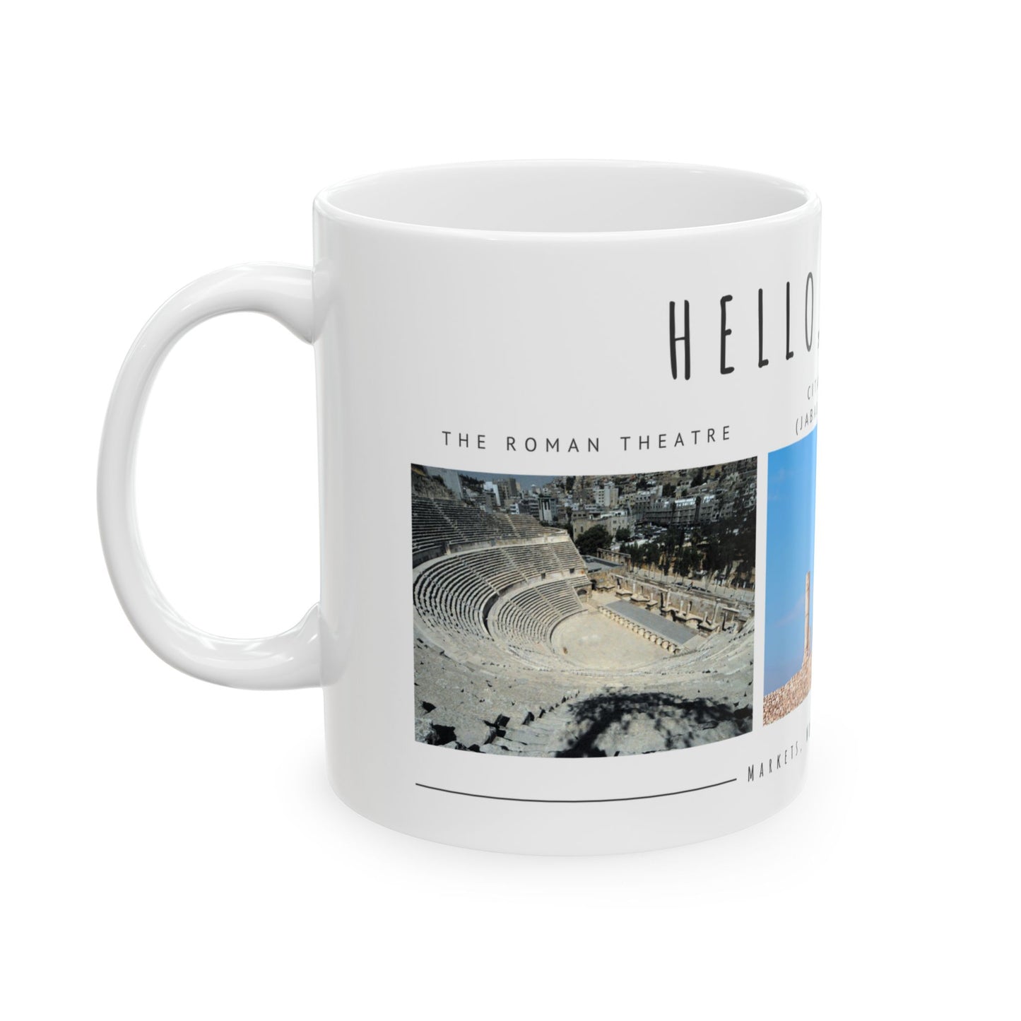 Hello Amman! Ceramic Mug - 11oz & 15oz - Perfect Gift for Travelers and Coffee Lovers - 12107