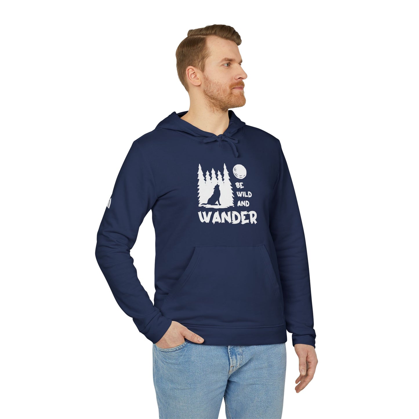 Camping: Be Wild & Wander - Adidas Unisex Fleece Hoodie