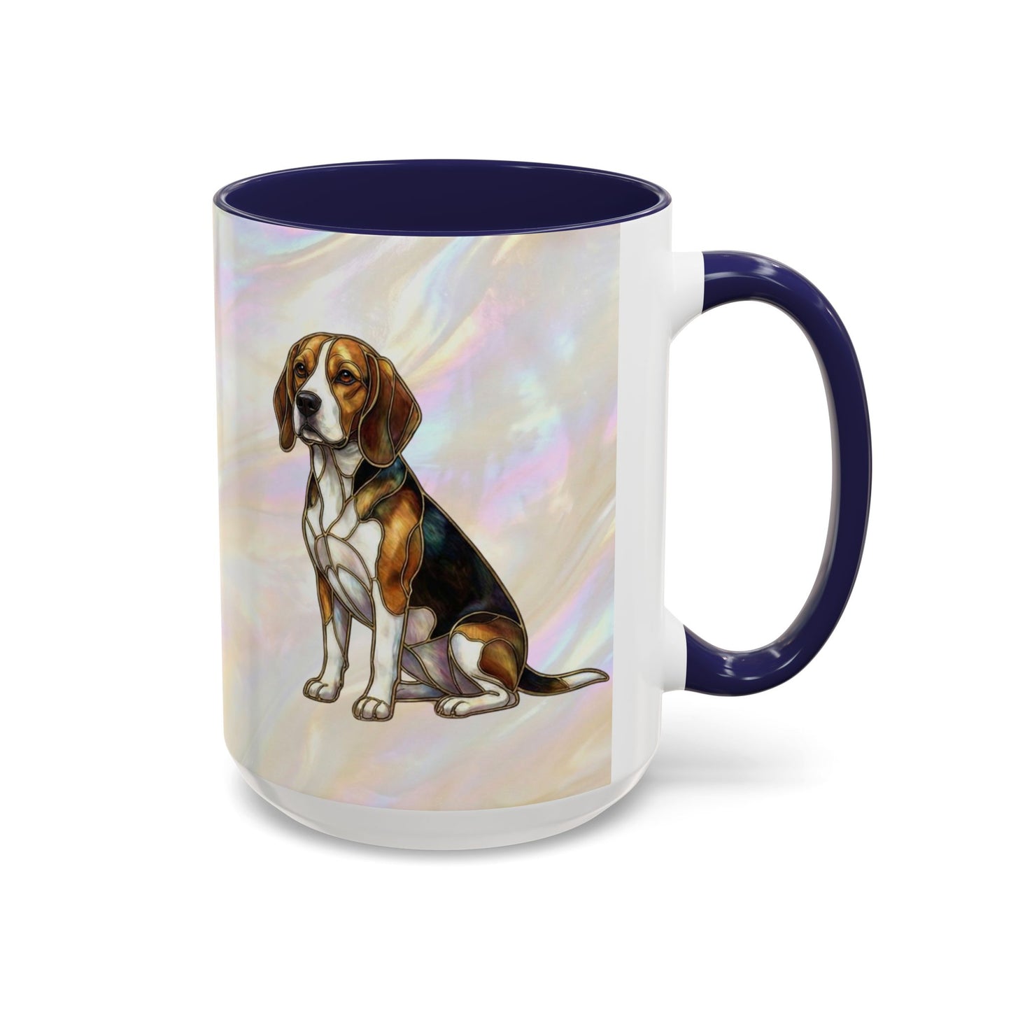 Beagle Accent Coffee Mug — Stained Glass Design (11/15oz) - 14615