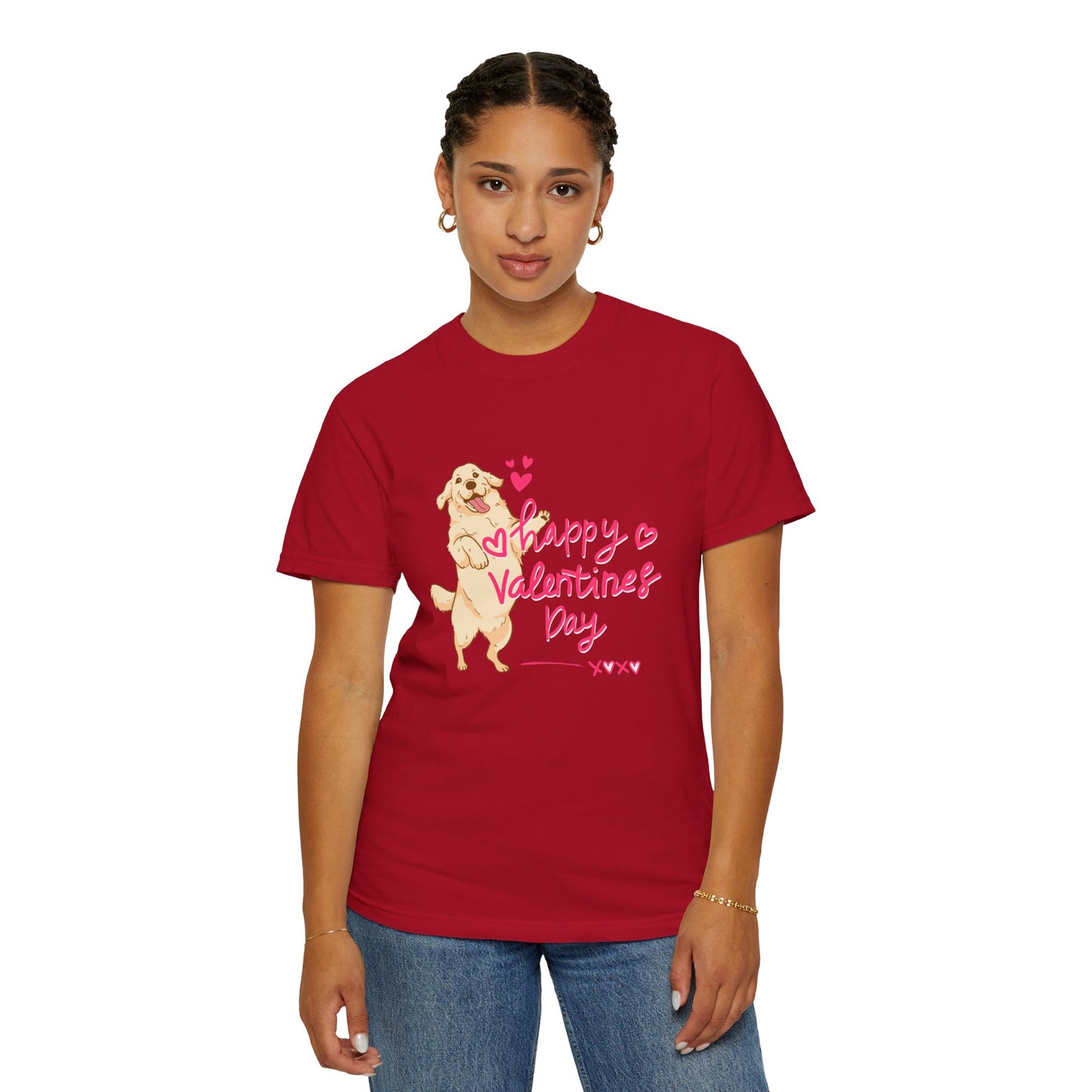 Dog, Happy Valentine's Day, XoXo - Unisex Garment-Dyed T-shirt - 11573