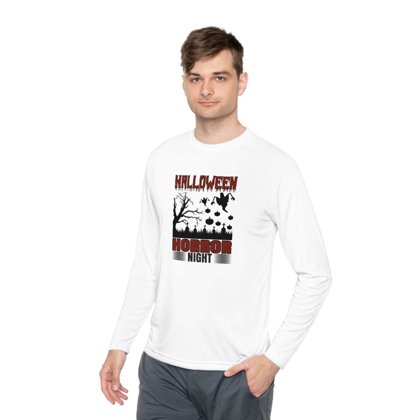 Halloween Horror Night - Unisex Lightweight Long Sleeve Tee