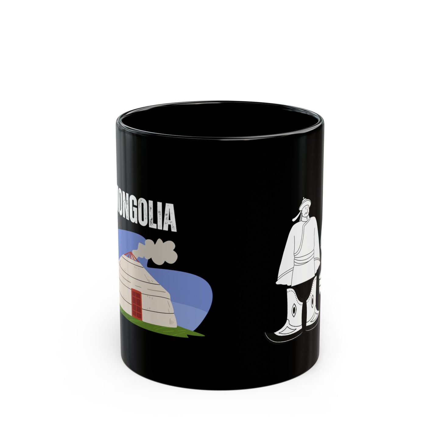 Mongol Ger | Mongolia|  Black Mug