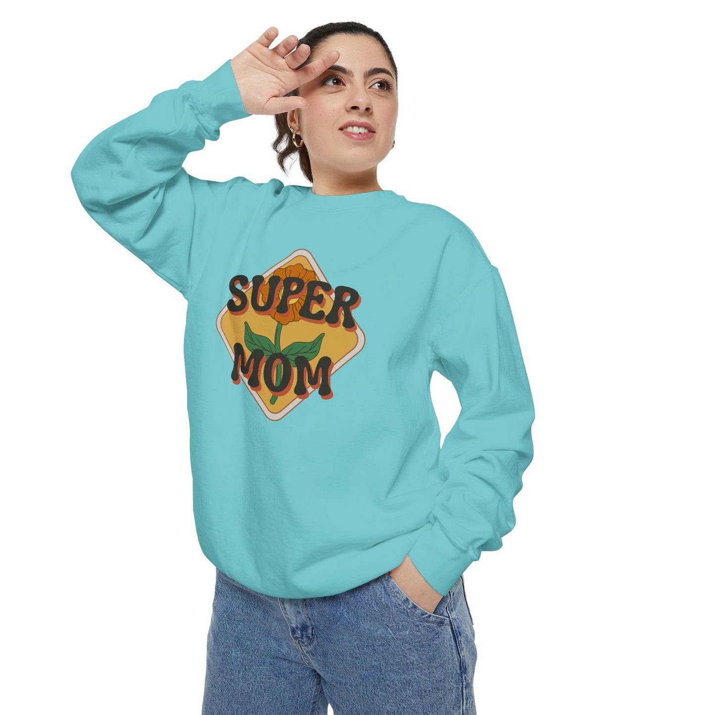 Super Mom Unisex Garment-Dyed Sweatshirt - 11888