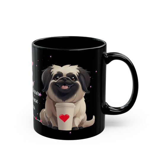 Morning Brews and Pekingese Cuddles - Black Mug (11oz, 15oz) - 10659