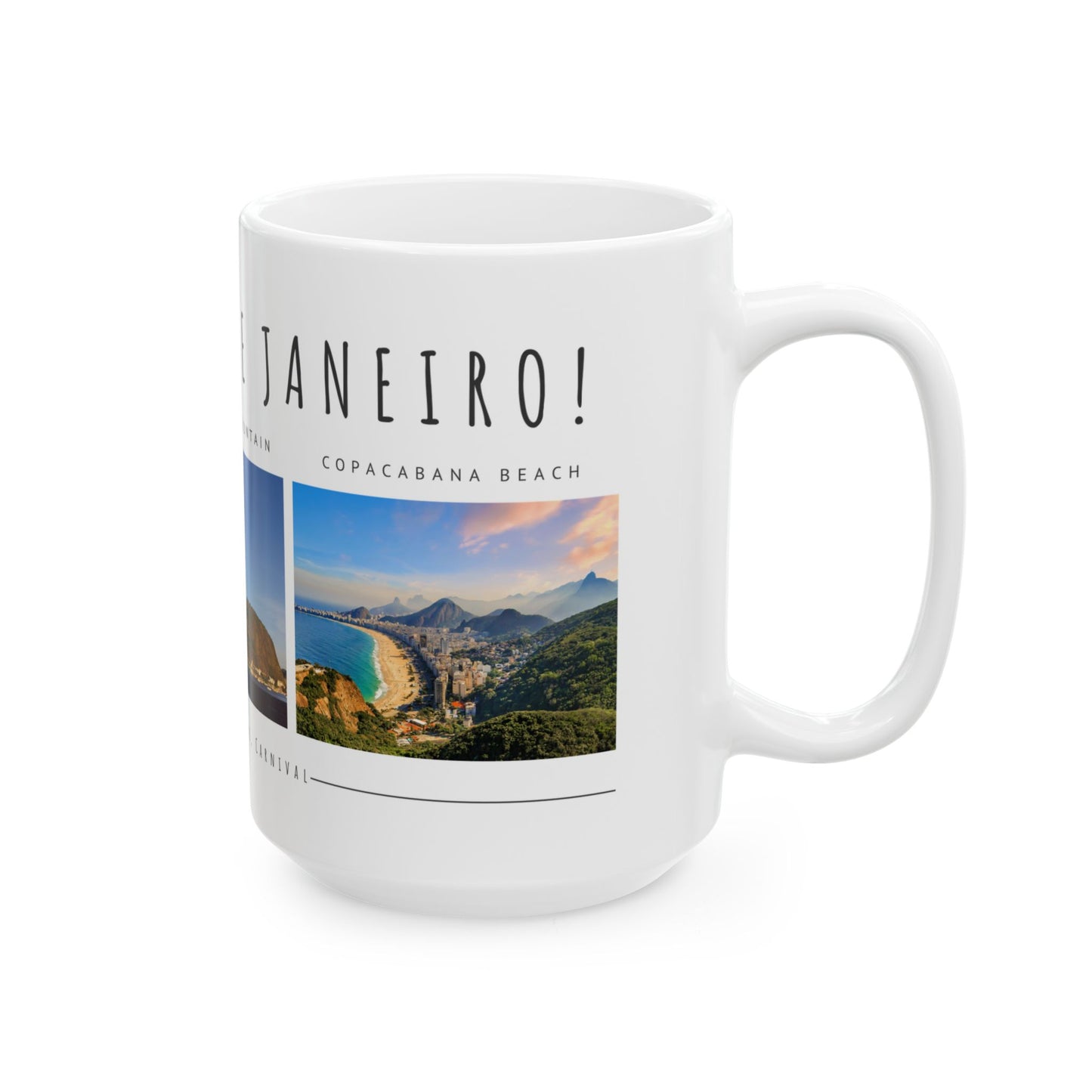 Hello Rio de Janeiro, Ceramic Mug - Explore Iconic Landmarks, Perfect Gift for Travelers & Adventurers - 12010