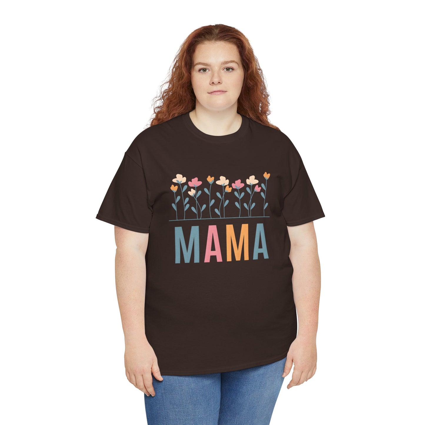 Mama Floral T-Shirt — Colorful Spring Flowers "MAMA" Tee for Mothers' Day - 14876