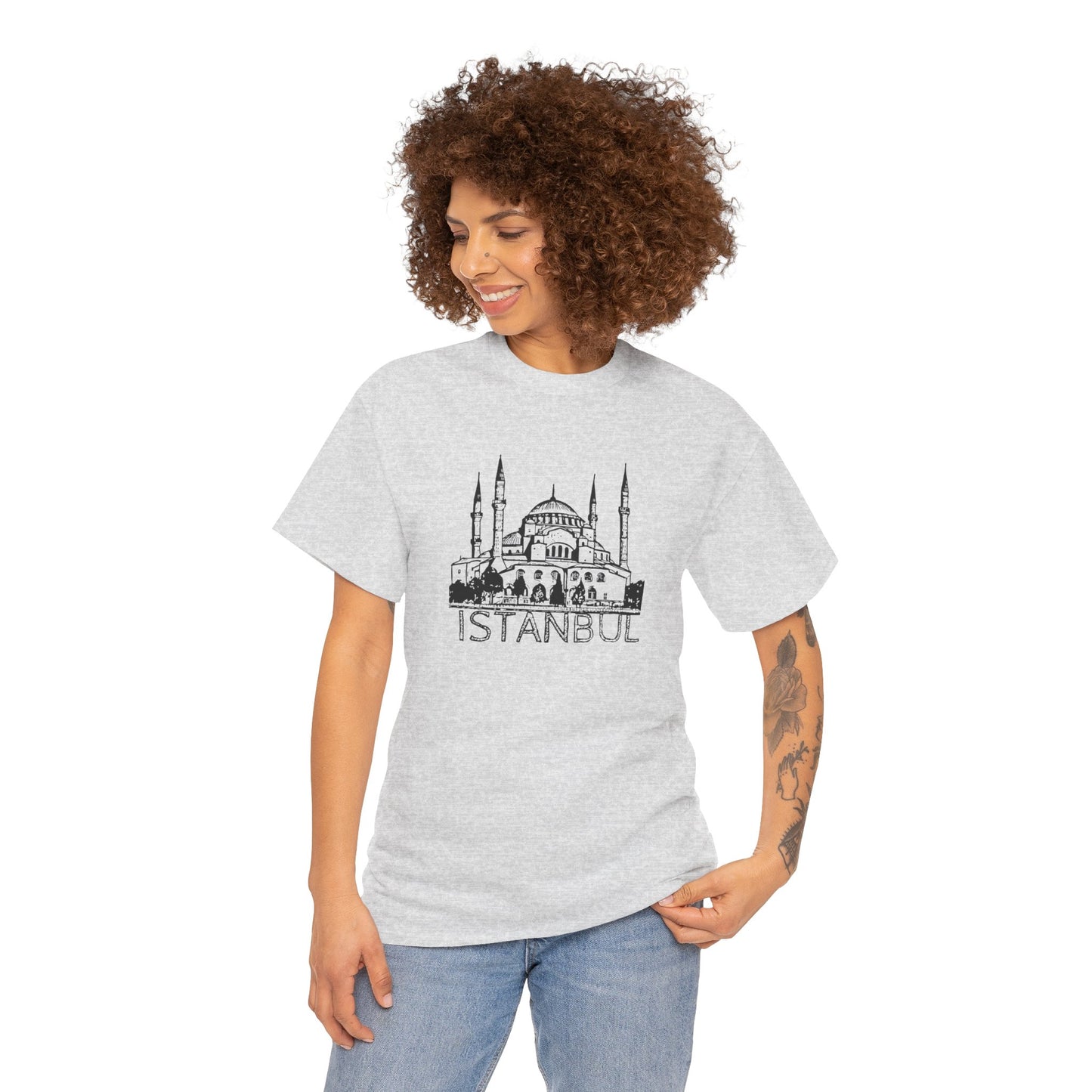 Istanbul Unisex Heavy Cotton Tee - Travel Inspired Apparel - 12007