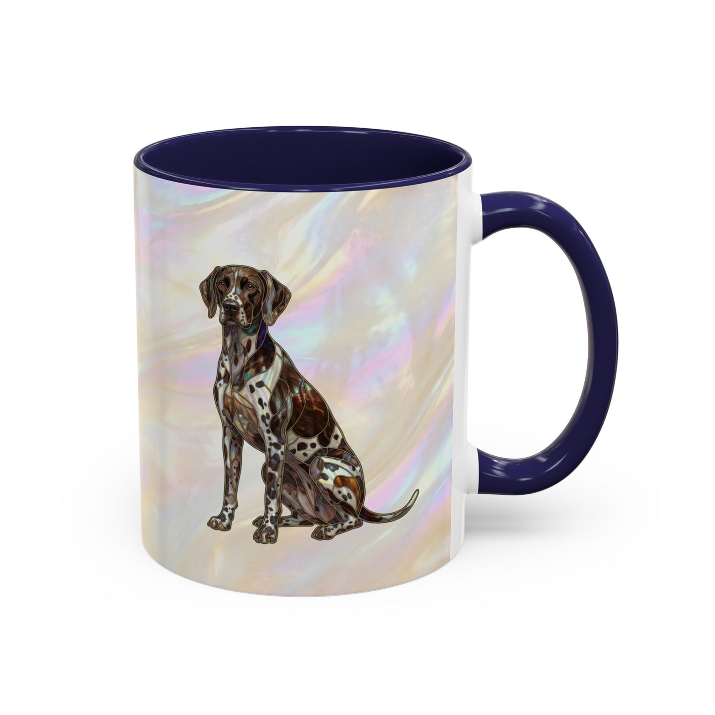 German Shorthaired Pointer Accent Coffee Mug — Stained Glass Design (11/15oz) - 14634
