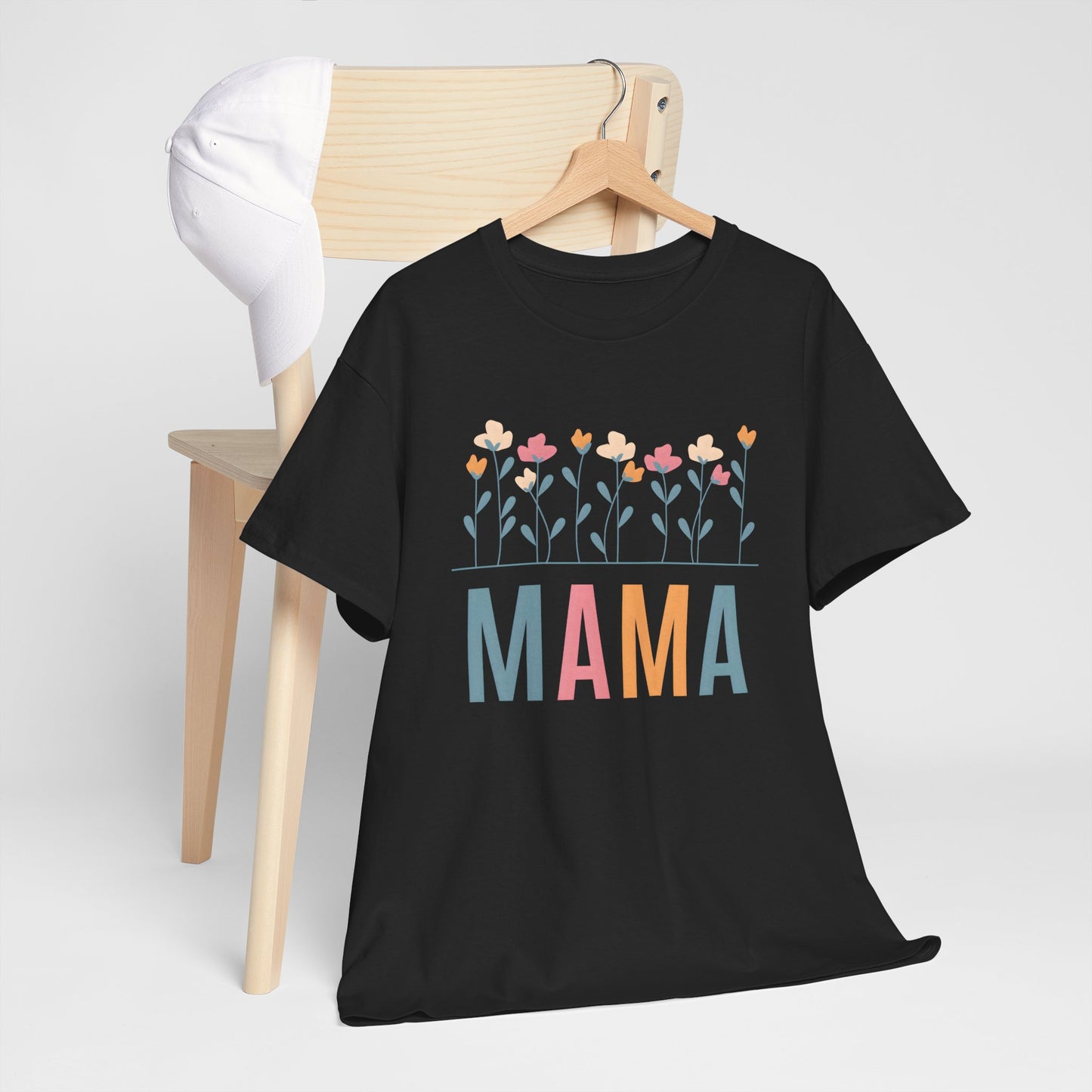 Mama Floral T-Shirt — Colorful Spring Flowers "MAMA" Tee for Mothers' Day - 14876