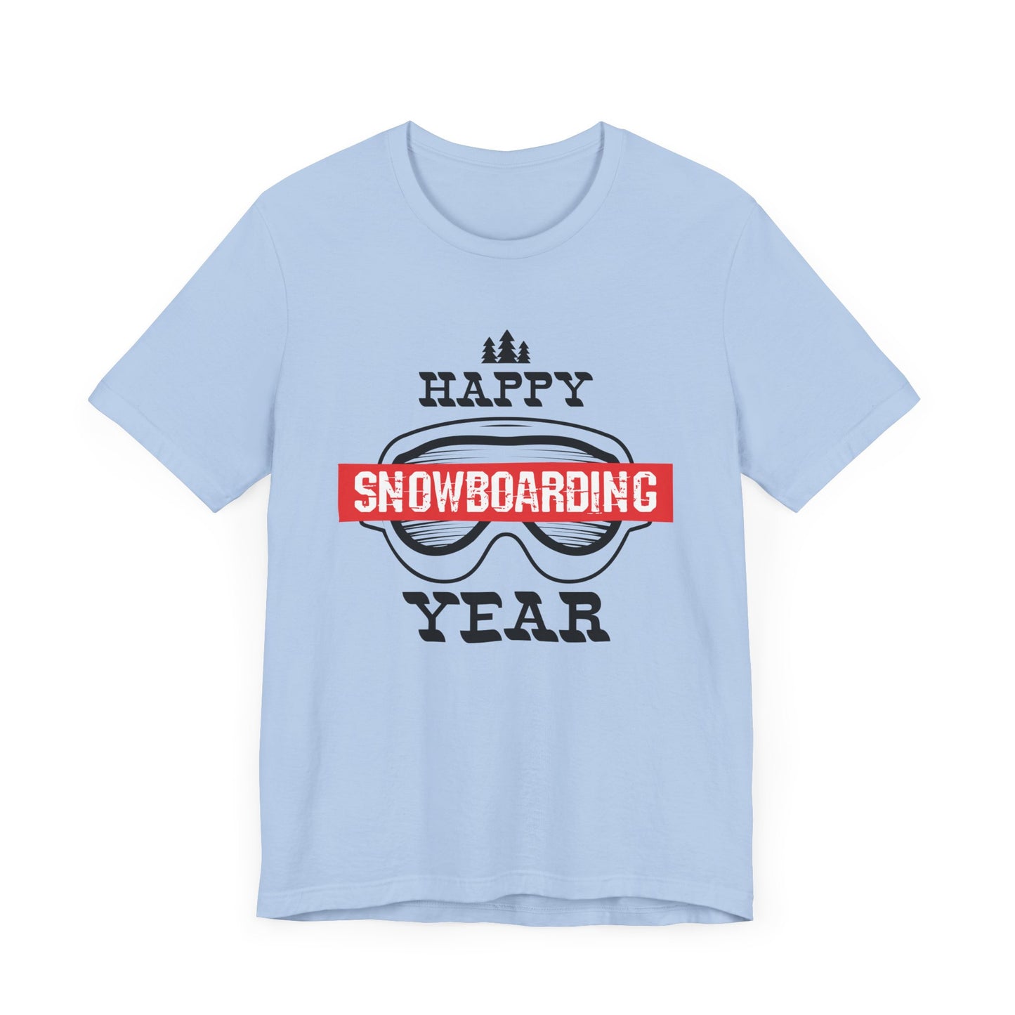 Christmas: Happy Snowboarding Year - Unisex Jersey Short Sleeve Tee