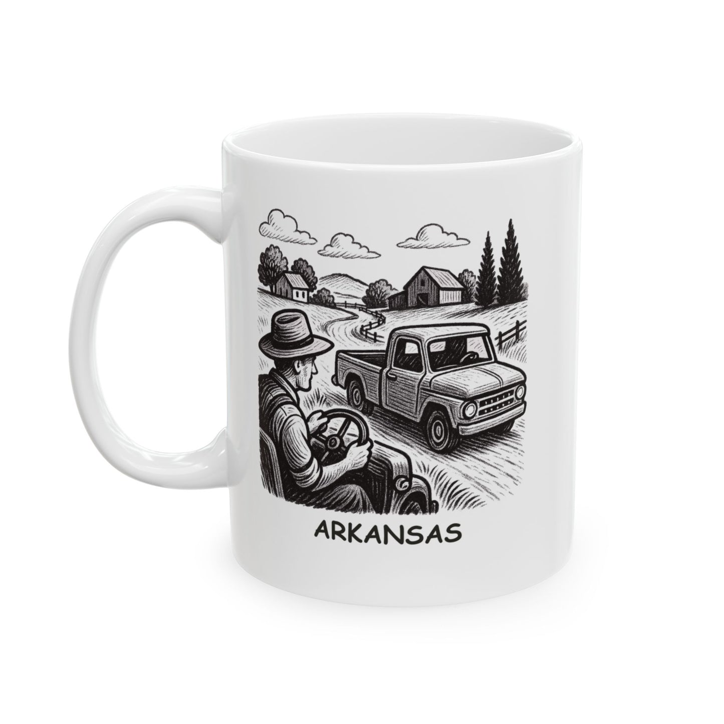 "In Arkansas, we don’t do rush hour. We do slow, steady country drives." Ceramic Mug - 13272