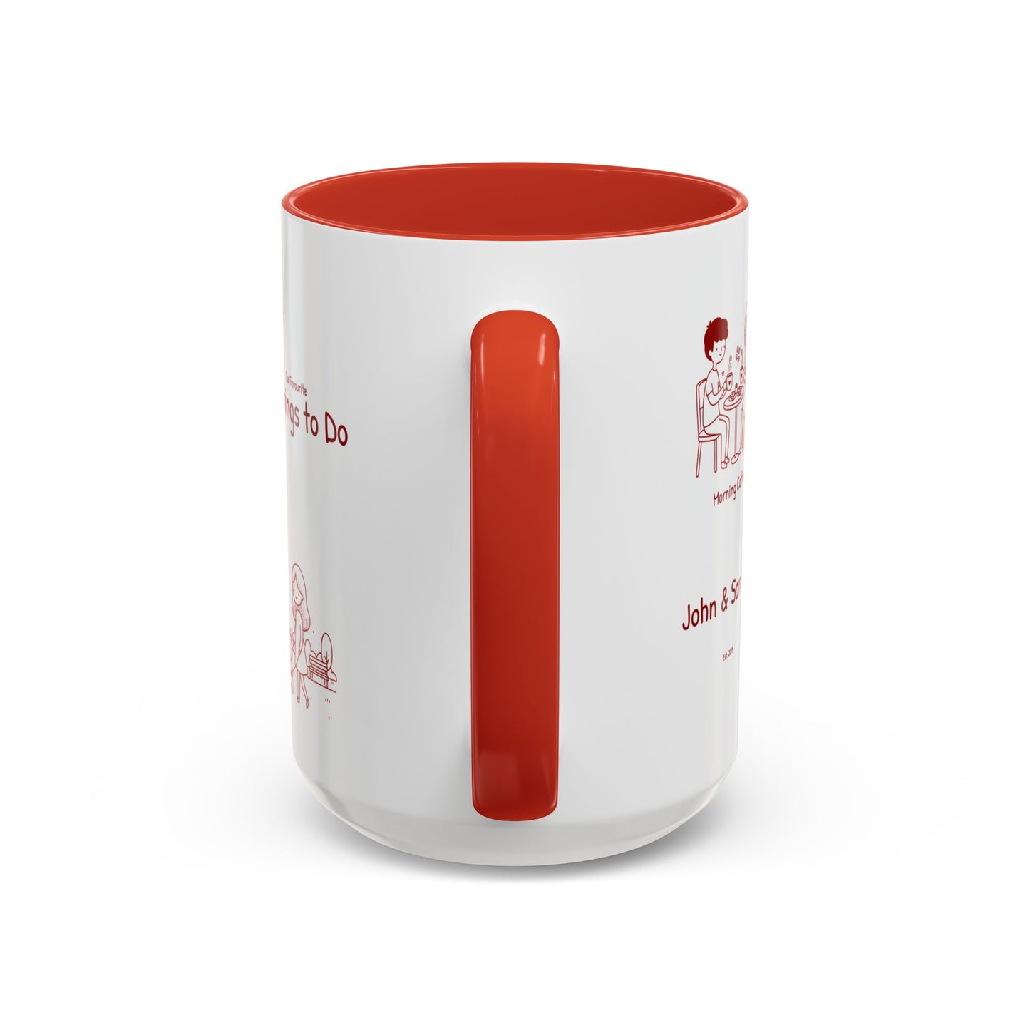 Our Favorite Things to Do Valentine’s Mug – Cozy Couples Illustrated Accent Coffee Mug - 14706