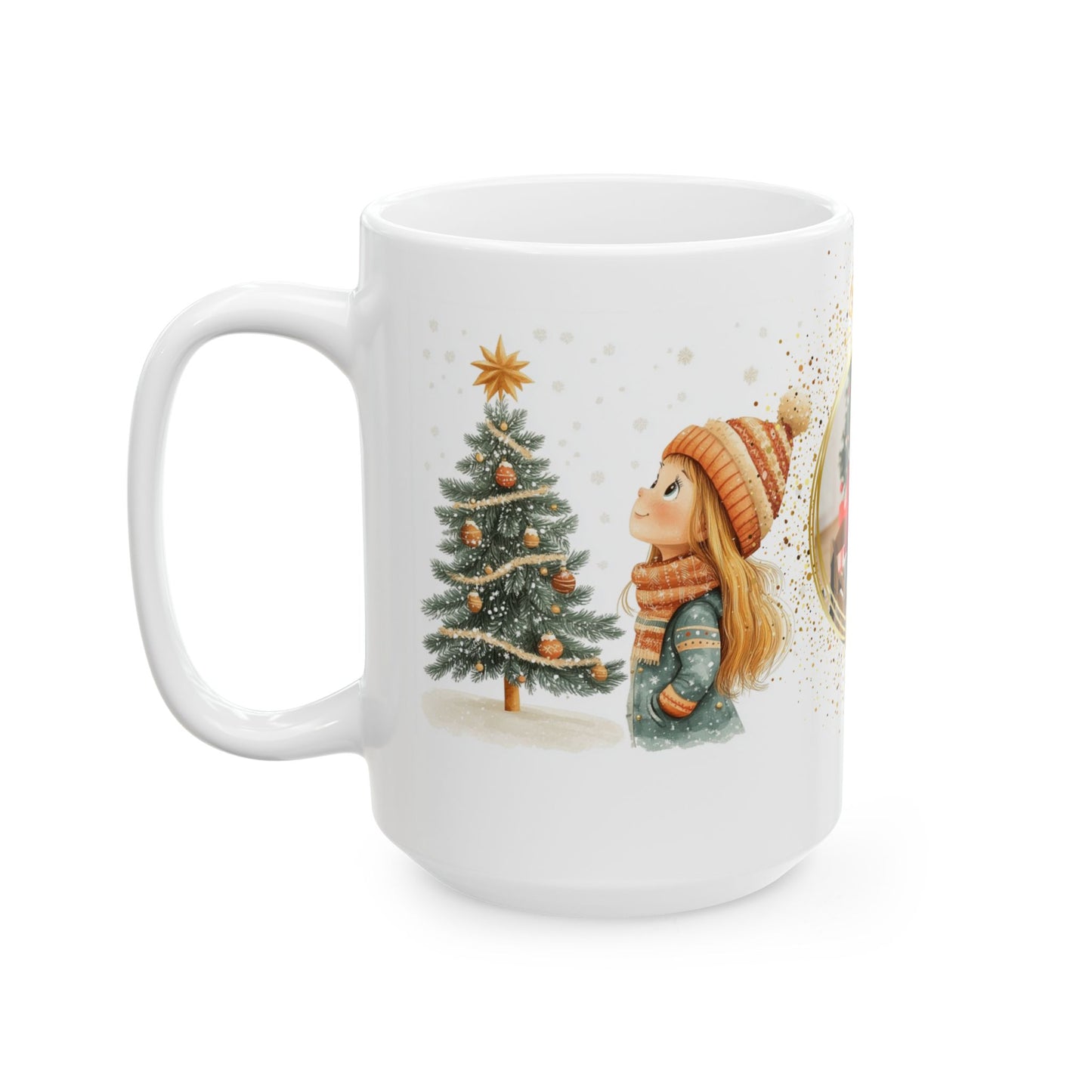 Emily, Merry Christmas, For Girls, Customizable - Ceramic Mug, (11oz, 15oz) - 10146