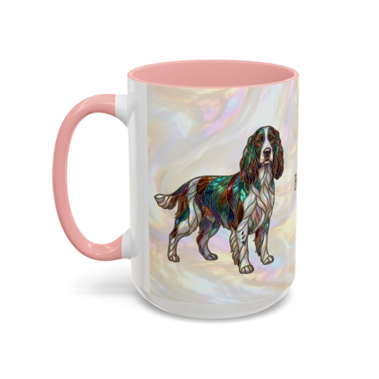 Springer Spaniel Accent Coffee Mug – Stained Glass Design 11/15oz - 14648