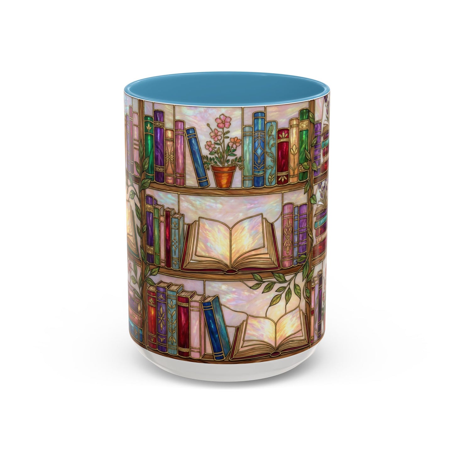 Bookish Accent Coffee Mug — Stained Glass Design (11/15 oz) - 14528