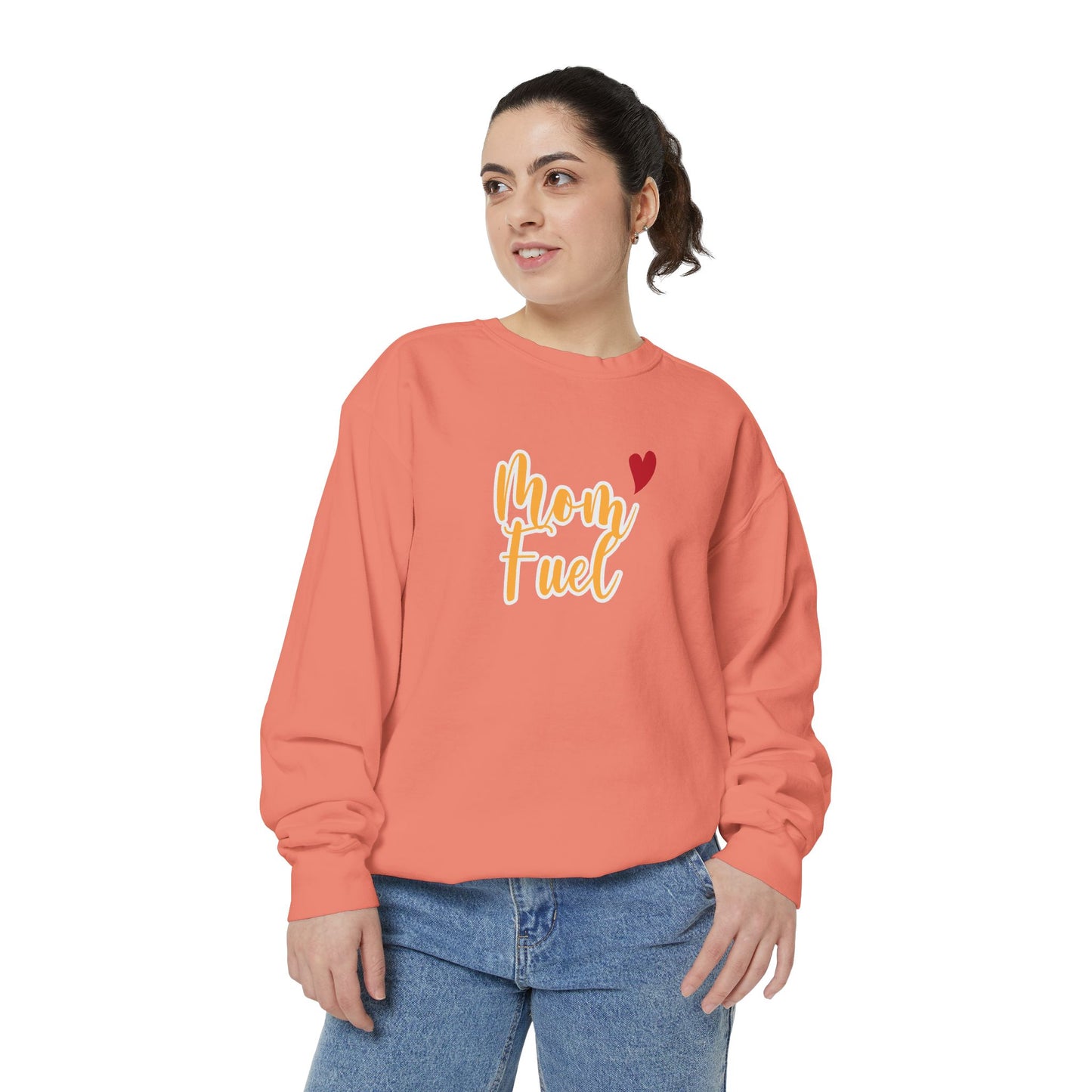 Mom Fuel Sweatshirt - Cozy Unisex Garment-Dyed Top for Moms - 11834