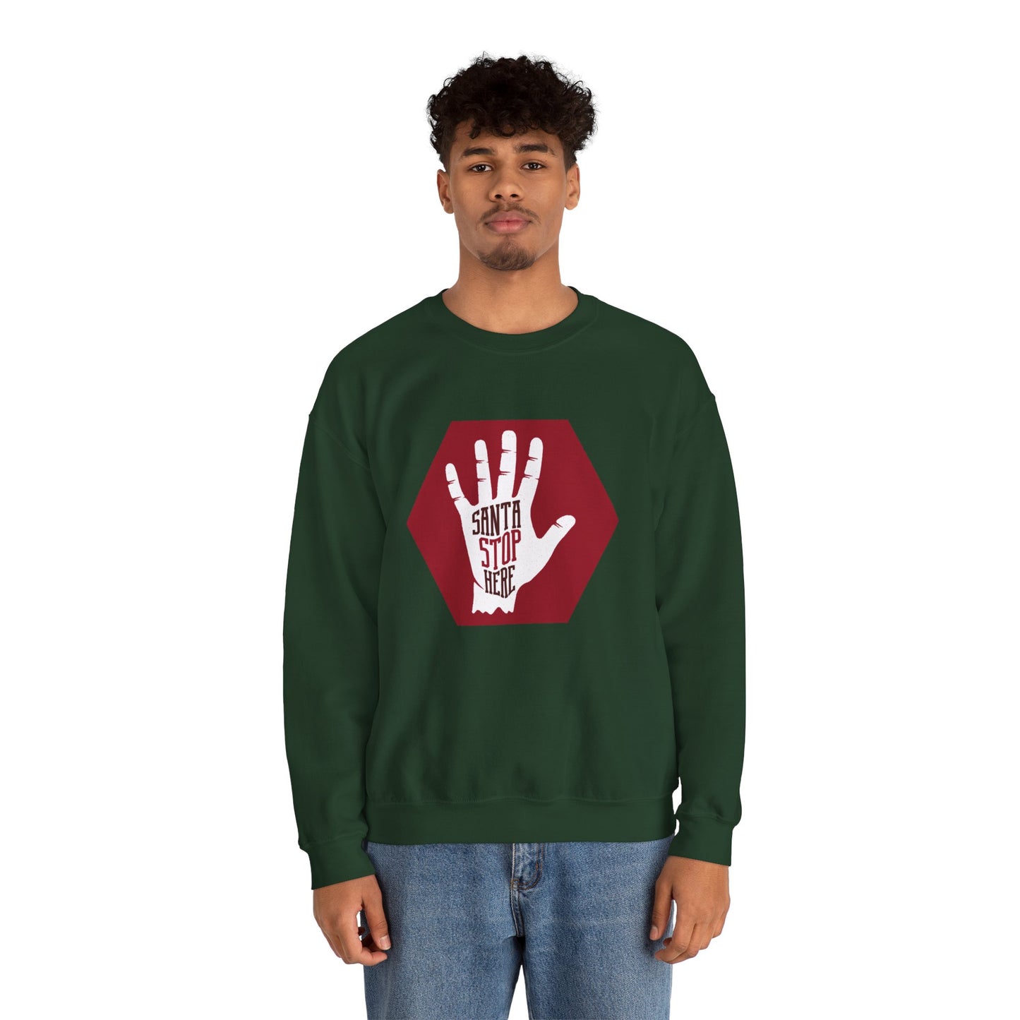 Santa Stop Here - Unisex Heavy Blend™ Crewneck Sweatshirt