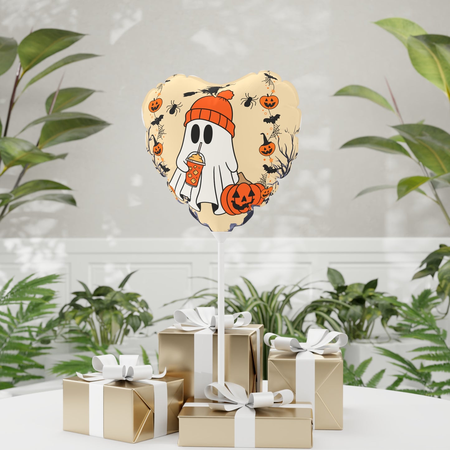 Halloween Ghost - Balloon (Round and Heart-shaped), 11"