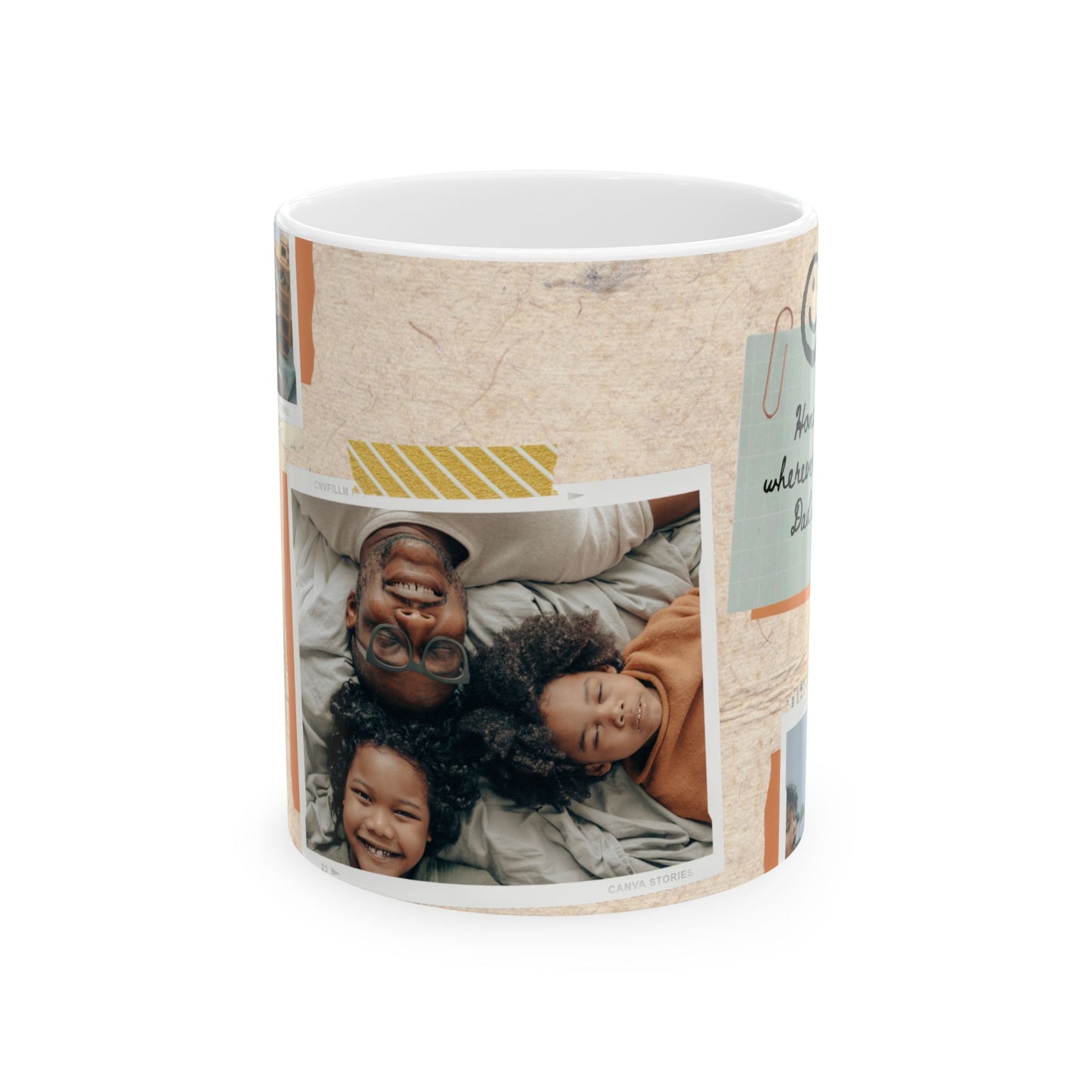 Home is Wherever Your Dad is, Ceramic Mug, Personalized Photo Coffee Cup - 14065