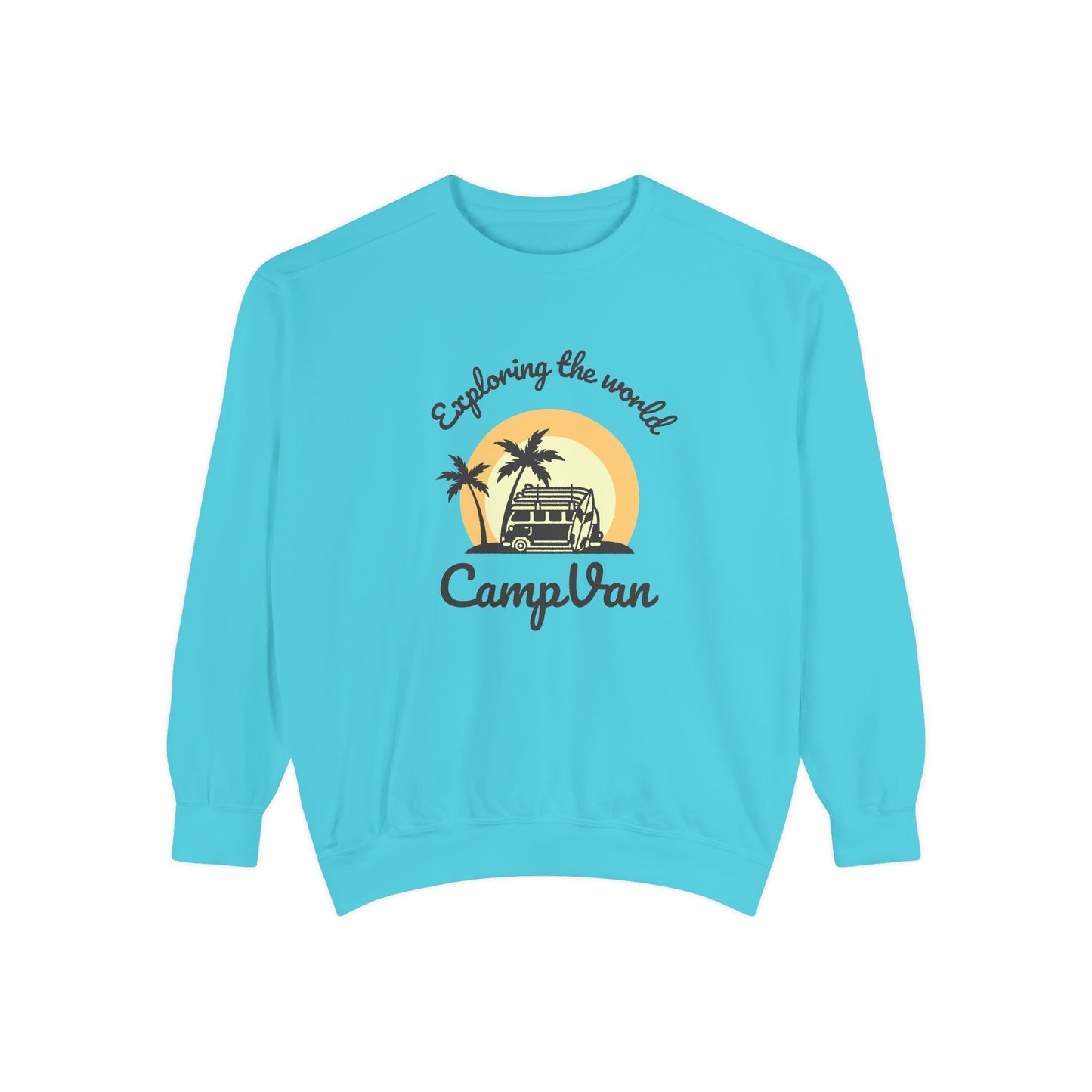 Exploring the World - Unisex Garment-Dyed Sweatshirt - 10742