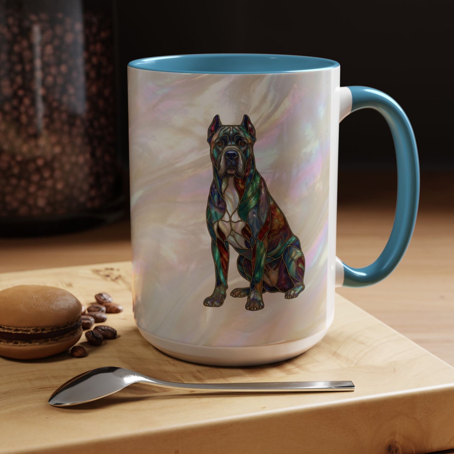 Cane Corso Accent Mug — Stained Glass Design (11/15 oz) - 14623