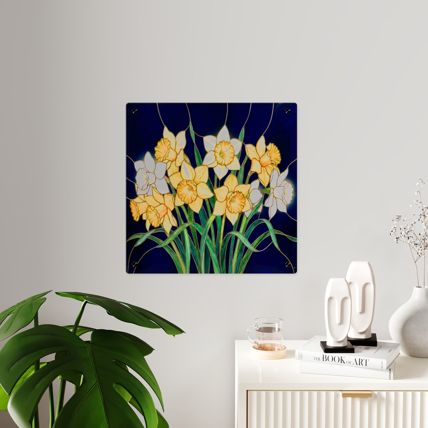 Daffodil Floral Acrylic Wall Art Panel - 14601