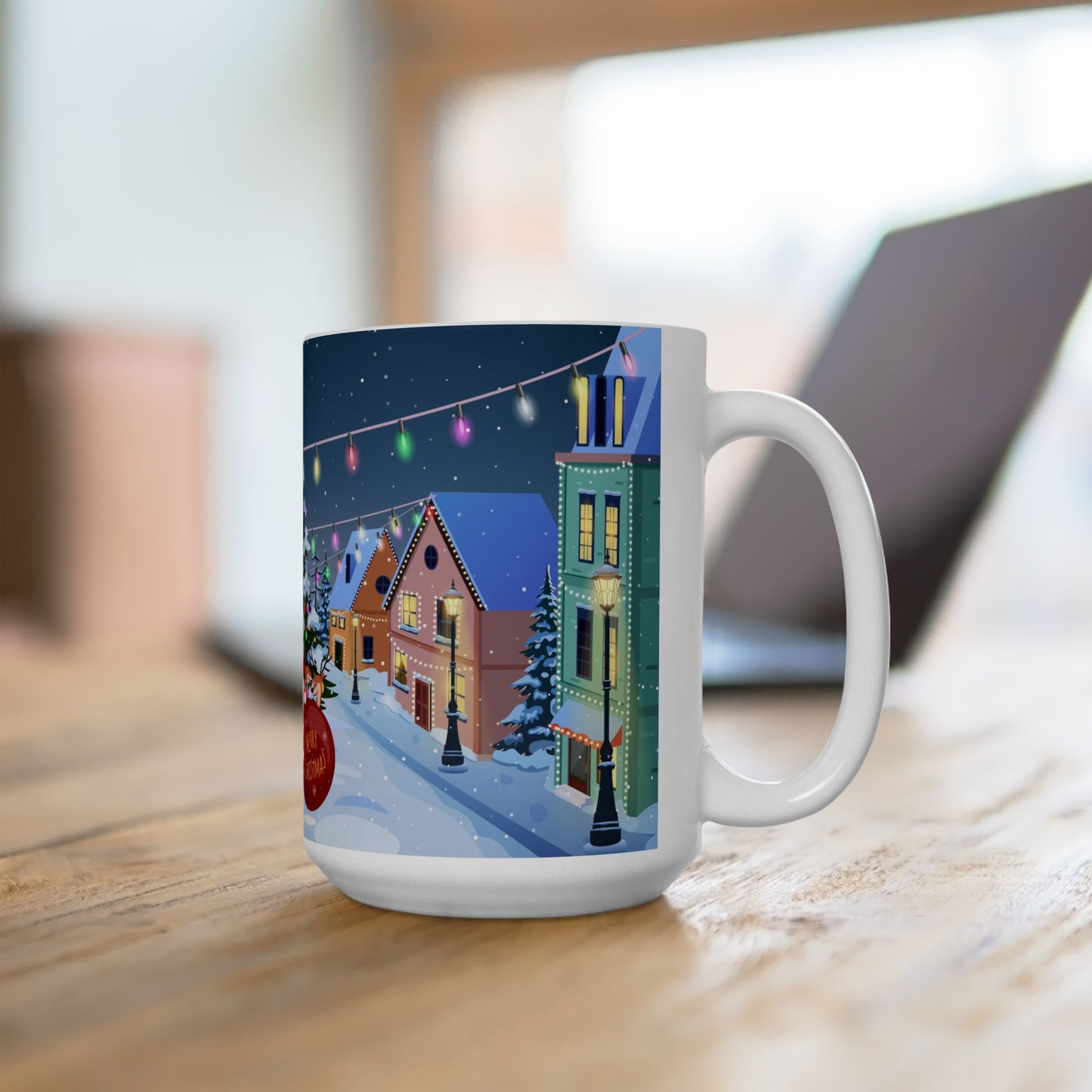 Christmas Night On the Street - Ceramic Mug, (11oz, 15oz) - 10452