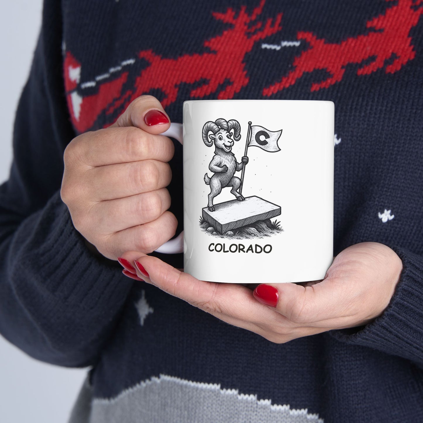 "In Colorado, the only thing that’s flat is our state pride." Ceramic Mug - 13422