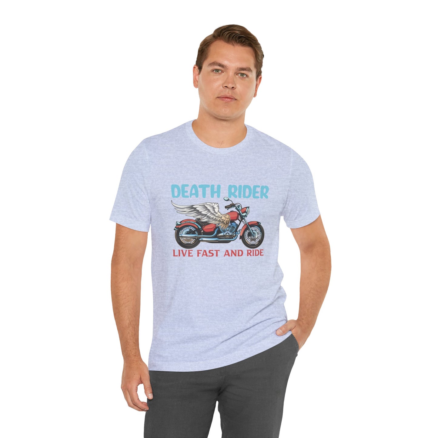 Death Rider, Live Fast and Ride  - Unisex Jersey Short Sleeve Tee